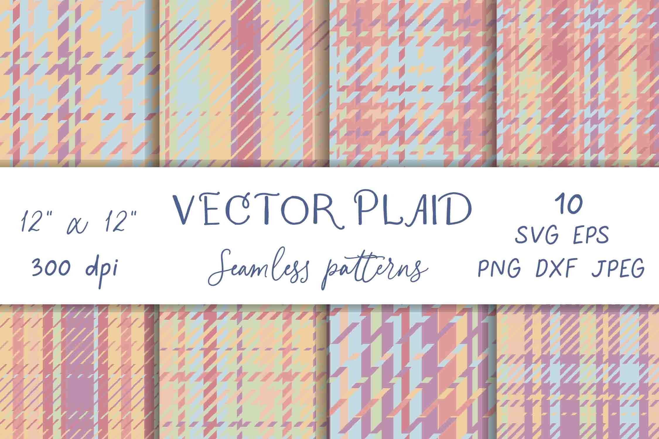 Spring Plaids DIY Printable Paper Craft Kit - Inspire Uplift