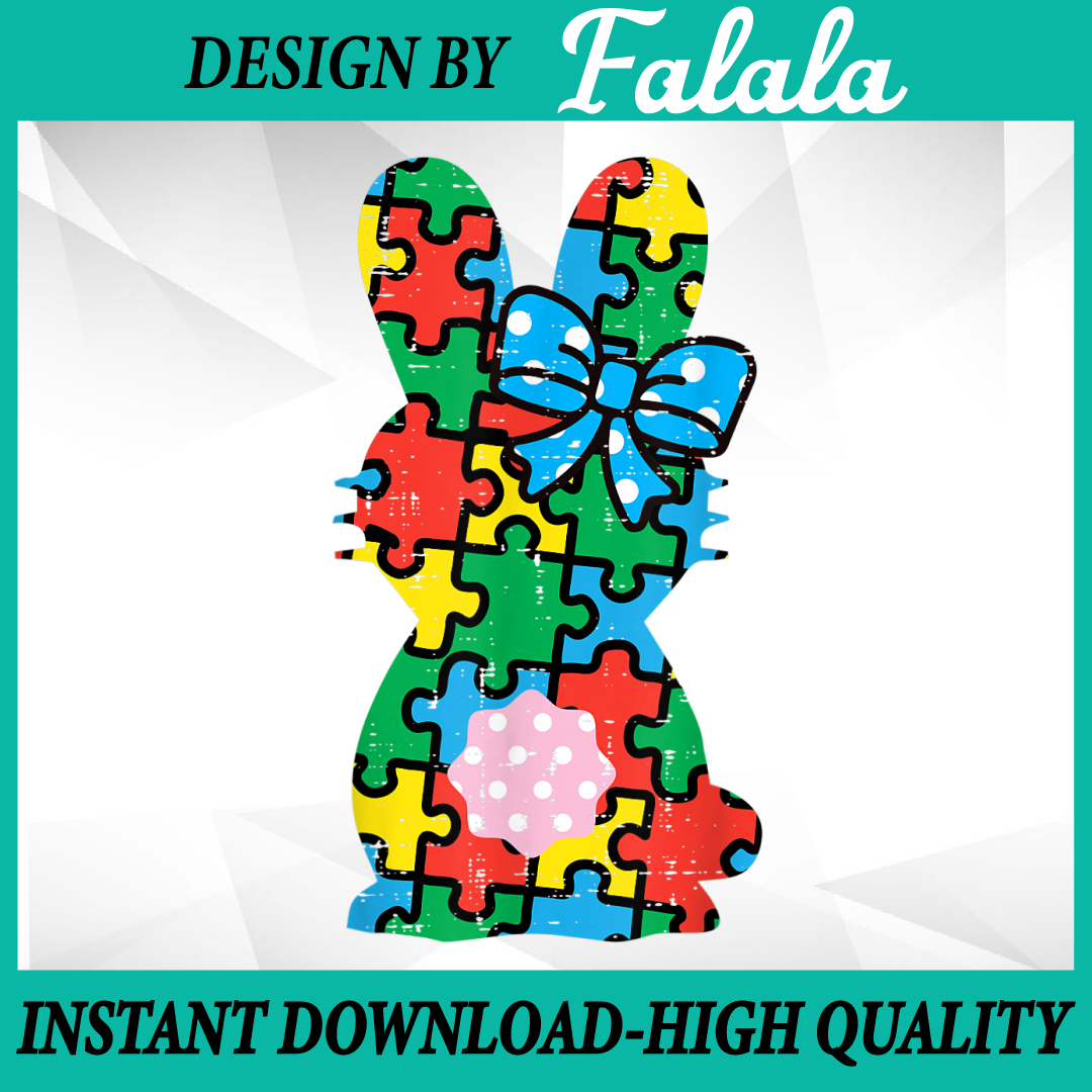 Easter Bunny Rabbit Puzzle Autism Awareness Png, Easter Bunn | Inspire ...