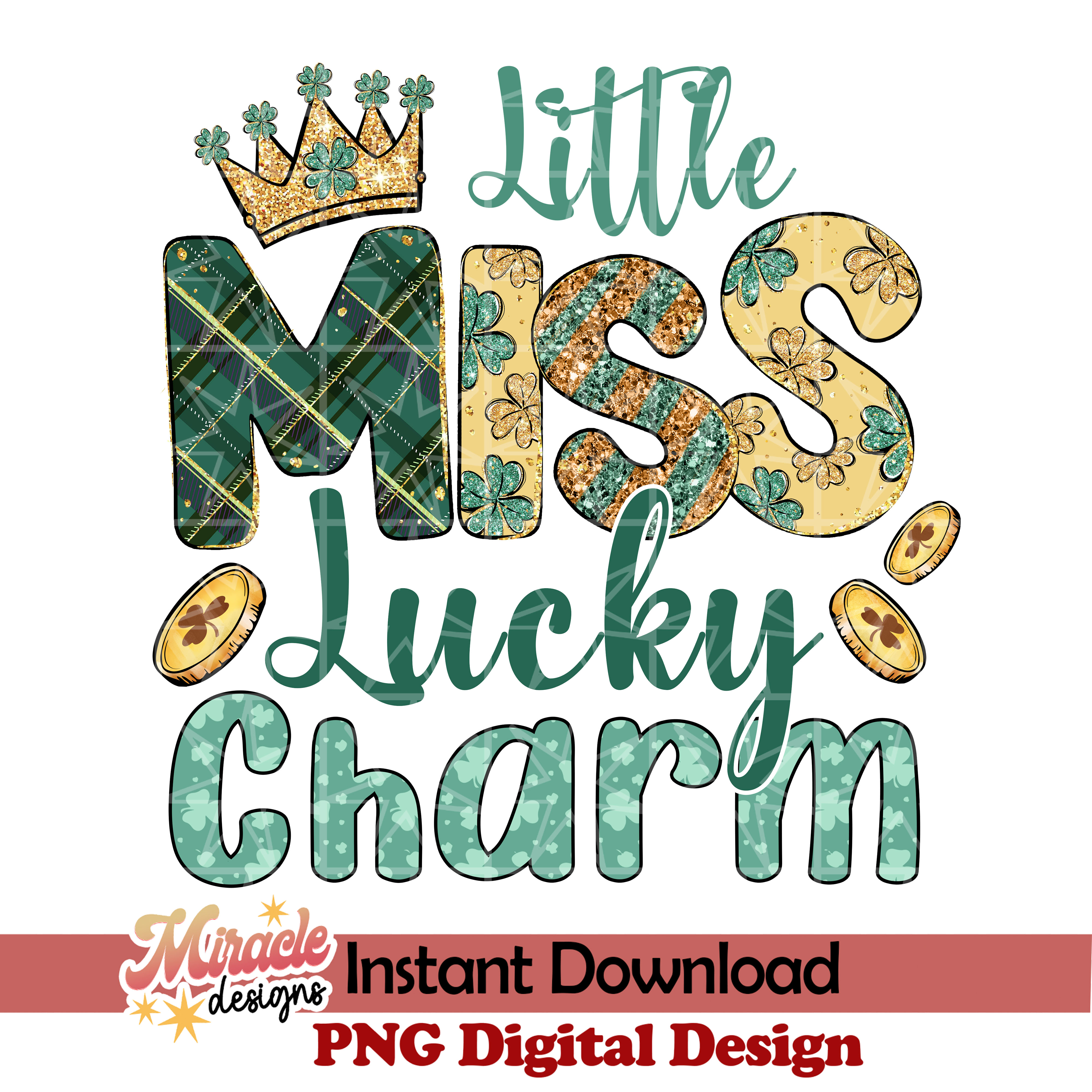 Little Miss Lucky Charm sublimation - Inspire Uplift