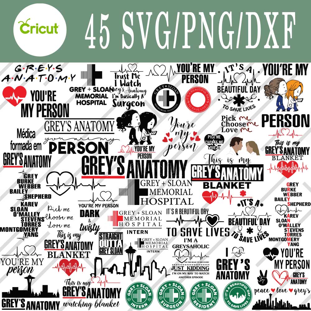 Grey's Anatomy svg, Grey's Anatomy bundle svg, Png, Dxf | Inspire Uplift