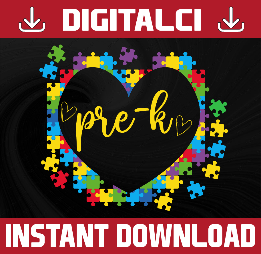 PreK Autism PNG, File For Print, Sublimation, Pre K, Autism Inspire