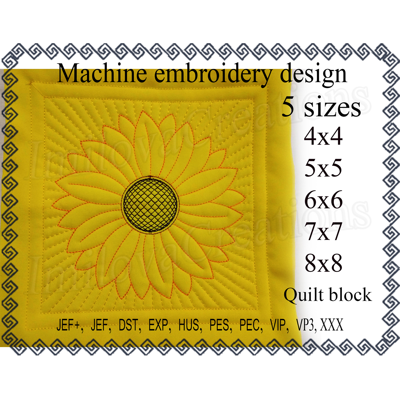 Quilting block Machine embroidery design Quilt block embroi Inspire