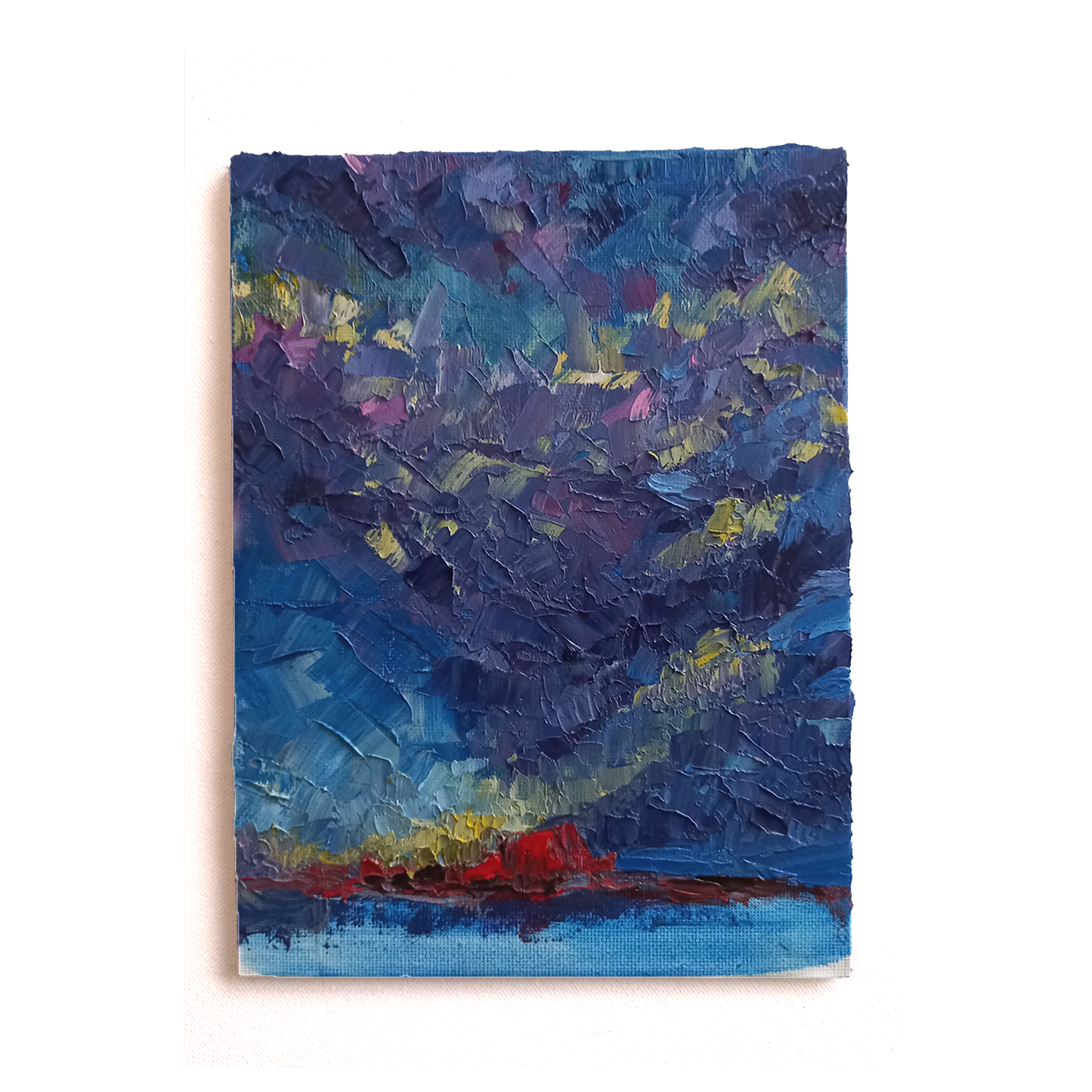 Abstract Landscape Original Small Impasto Oil Painting | Inspire Uplift