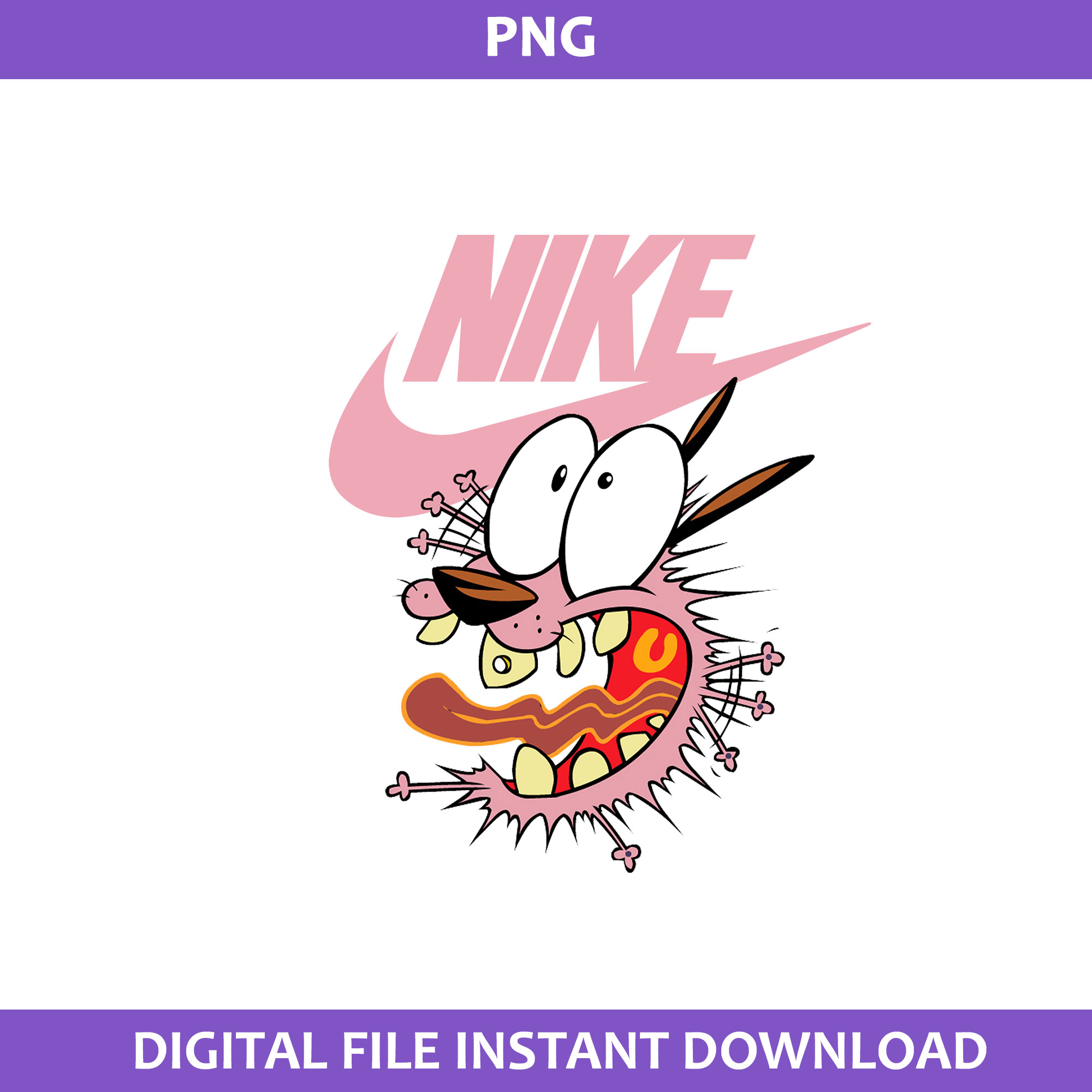 Cowardly Dog With Nike Logo Png, Nike Logo Png, Cowardly Dog Inspire