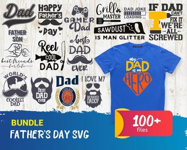 FATHERS DAY SVG BUNDLE - Mega Bundle svg, png, dxf, Files Fo - Inspire ...