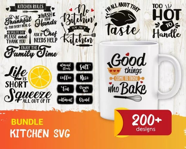 KITCHEN SVG BUNDLE - Mega Bundle svg, png, dxf, Files For Pr | Inspire ...