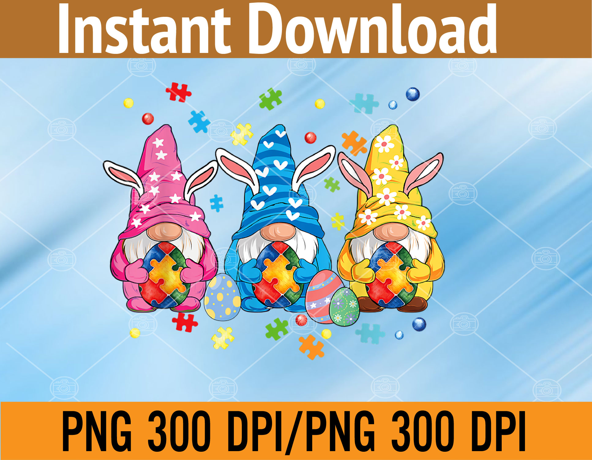 Gnome Autism Awareness Easter Day 2022 Png Digital Download Inspire
