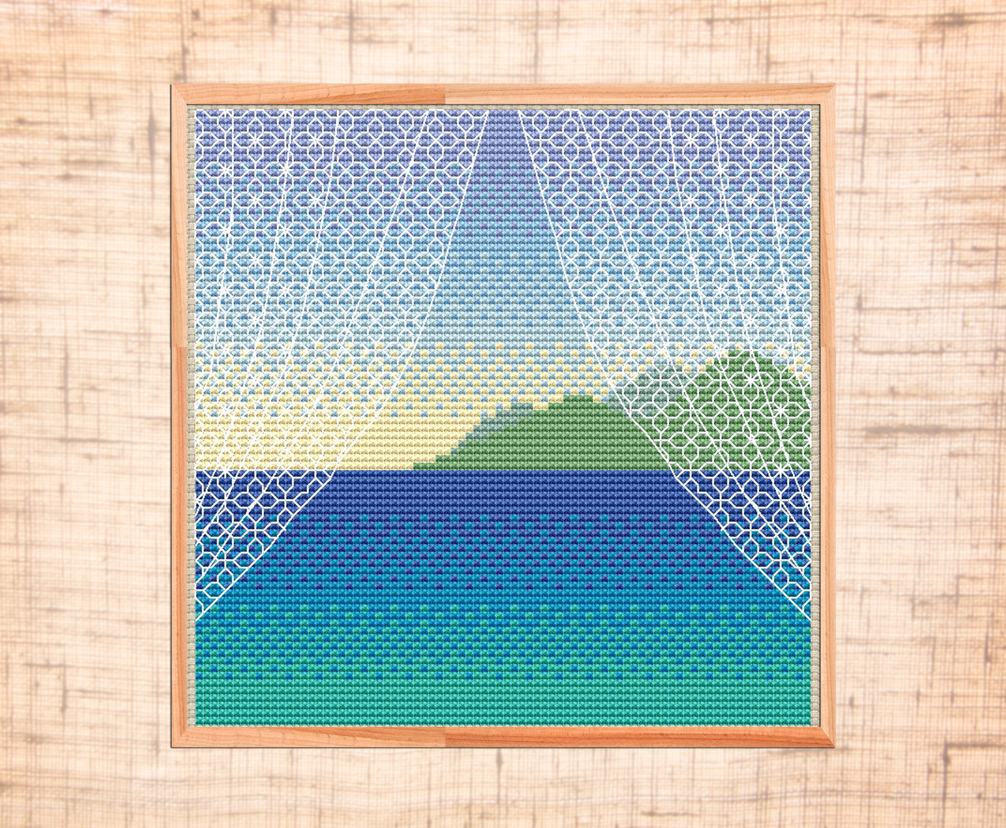 Summer cross stitch pattern Modern cross stitch Sea Landscap - Inspire ...