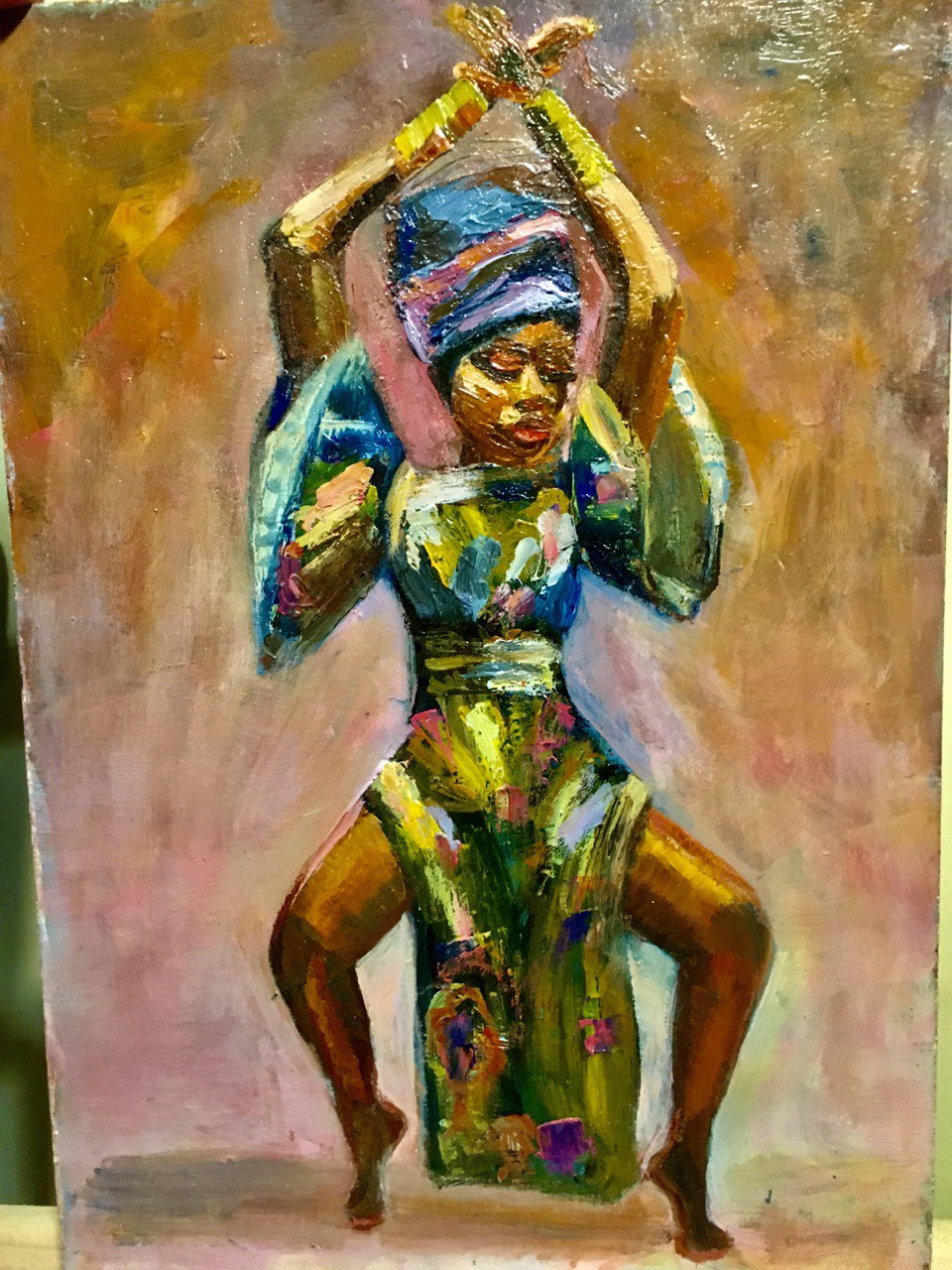 Dancing african woman Original painting Art wall American la | Inspire ...
