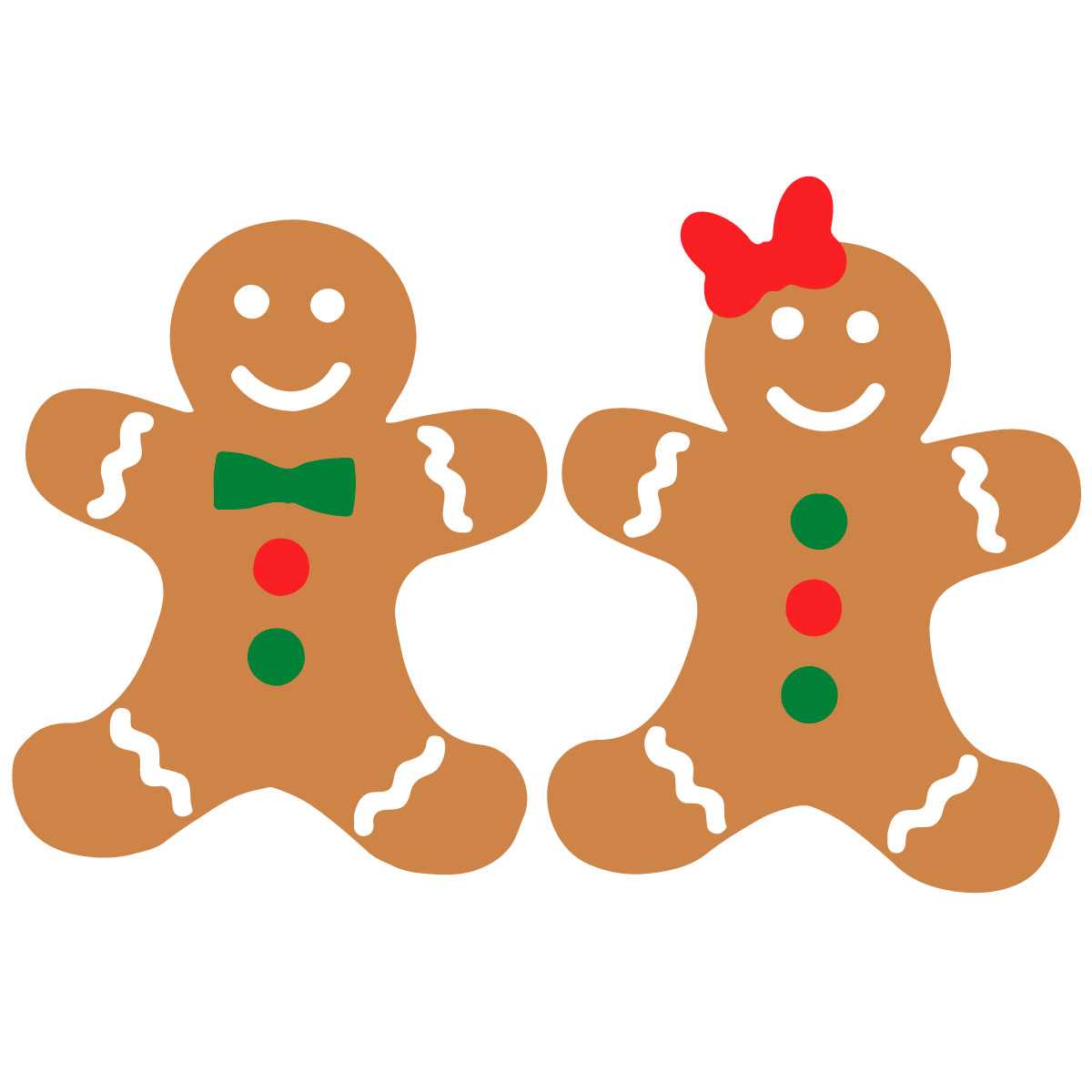 Gingerbread Boy and Girl SVG, Christmas Svg, Gingerbread Svg Inspire Uplift
