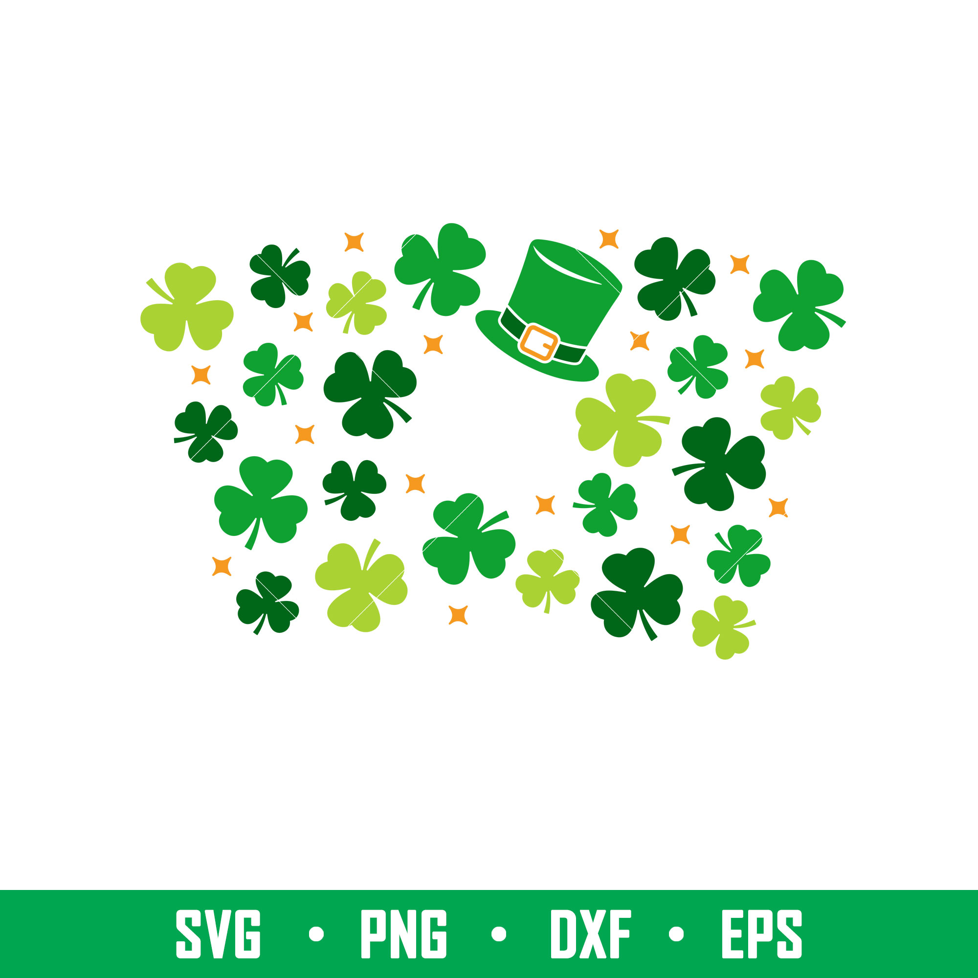 St Patrick's Day Shamrock Print Pattern Backpack main image 1