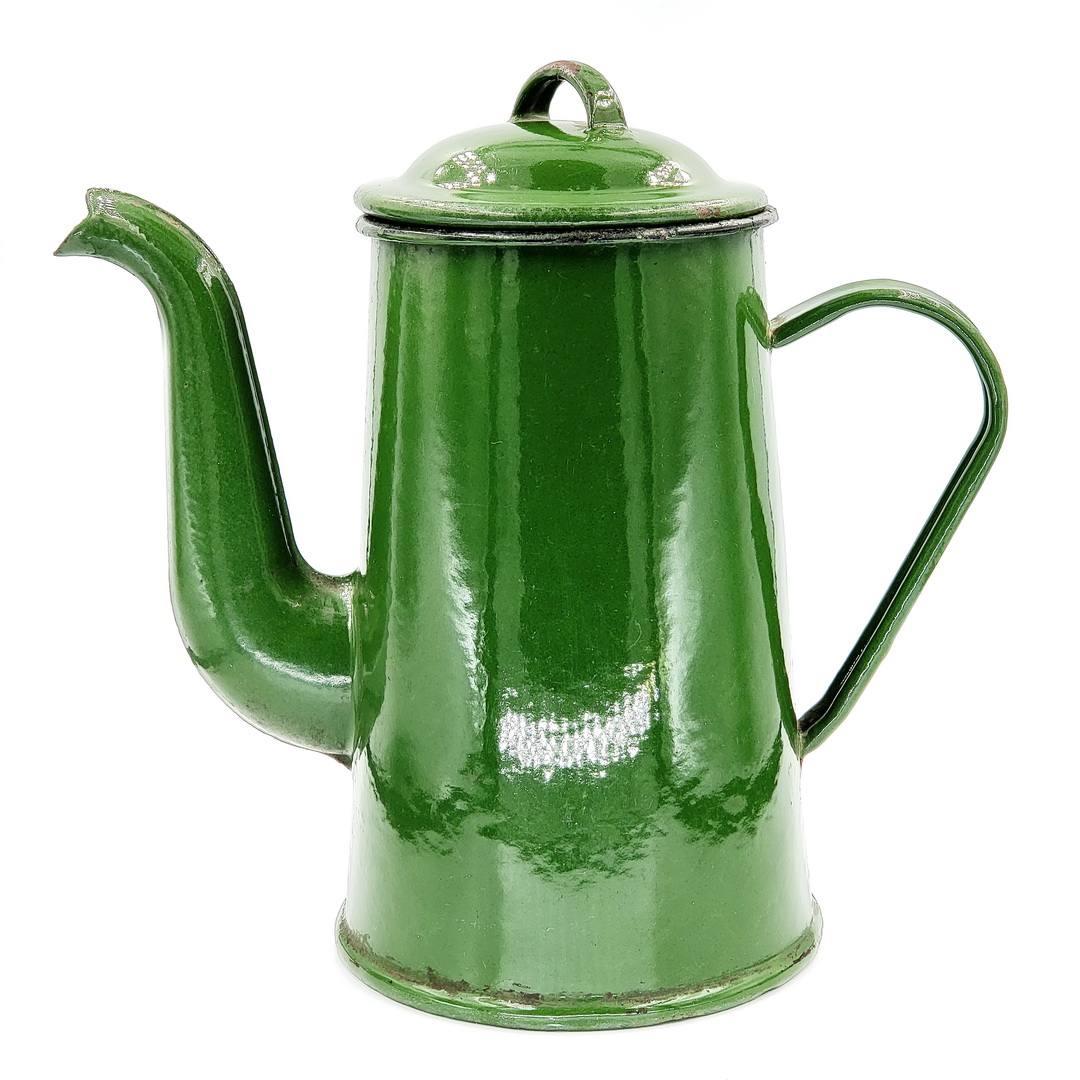 Enamel metal Coffee pot USSR 1940s Inspire Uplift