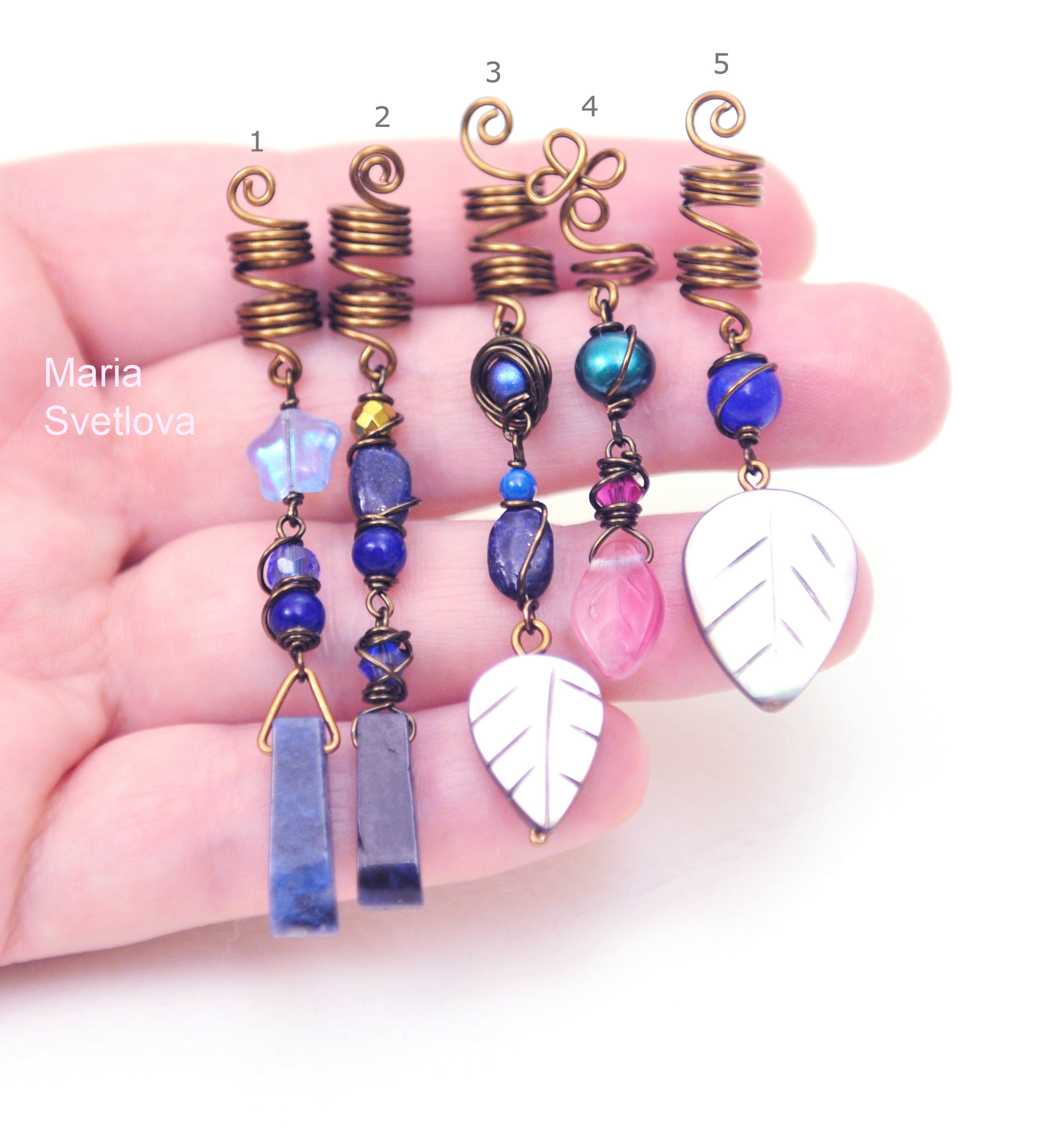 HandCrafted Hair Jewelry Pirate Style Braid Wire Wrap Dread Inspire