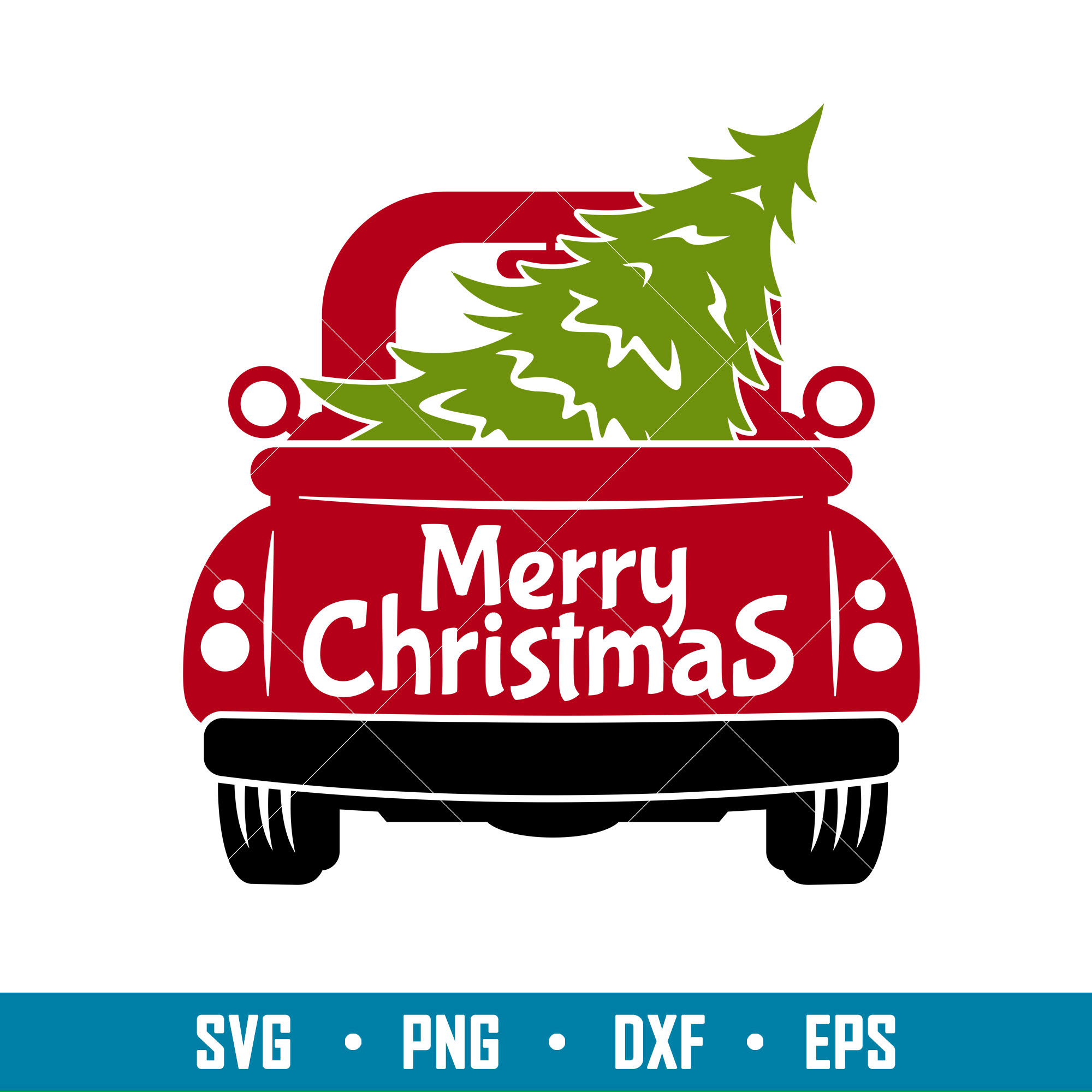 Merry Christmas Red Truck Back, Merry Christmas Red Truck Ba Inspire