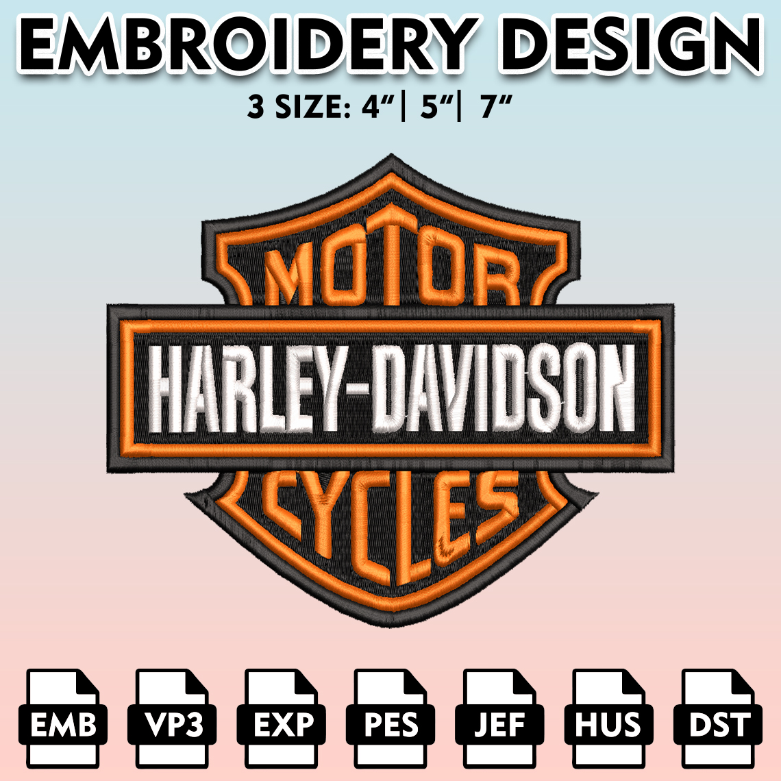 Harley Logo Embroidery Designs, Harley Davidson Logo, Harley Inspire