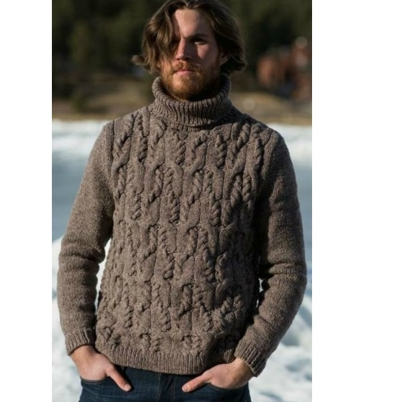 Iditarod Men's sweater Fisherman's style Cable Aran - Inspire Uplift