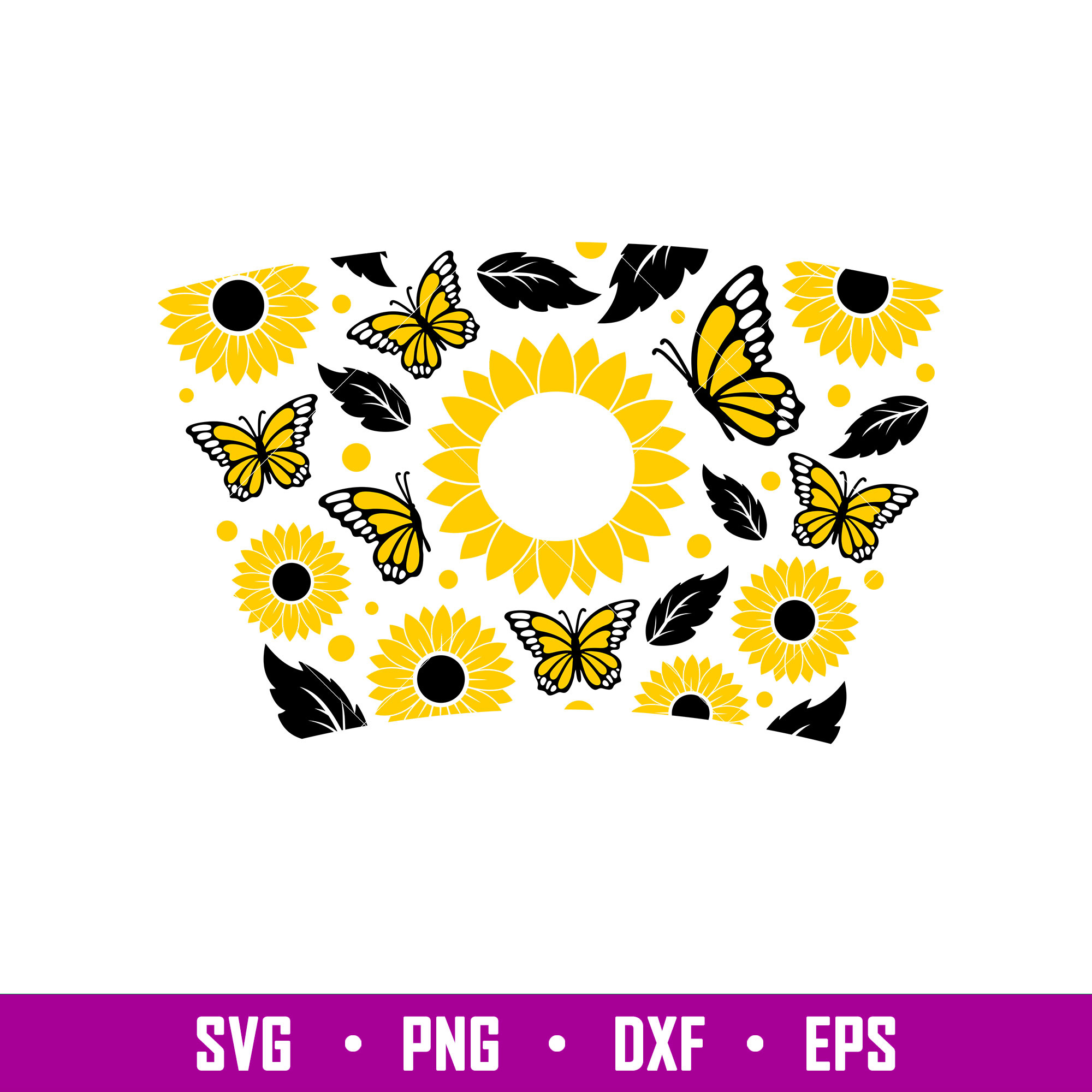 Sunflower And Butterfly Full Wrap, Sunflower And Butterfly F Inspire