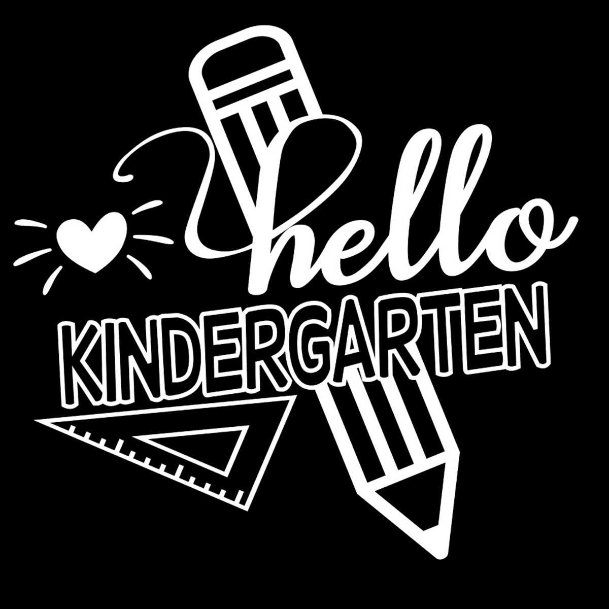 Hello kindergarten silhouette SVG, kindergarten SVG | Inspire Uplift