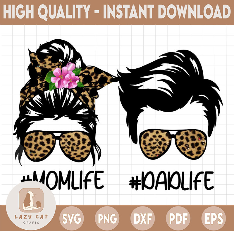 Mom Life Dad Life png| Mom Life png| Leopard Mom png| Dad Li - Inspire ...