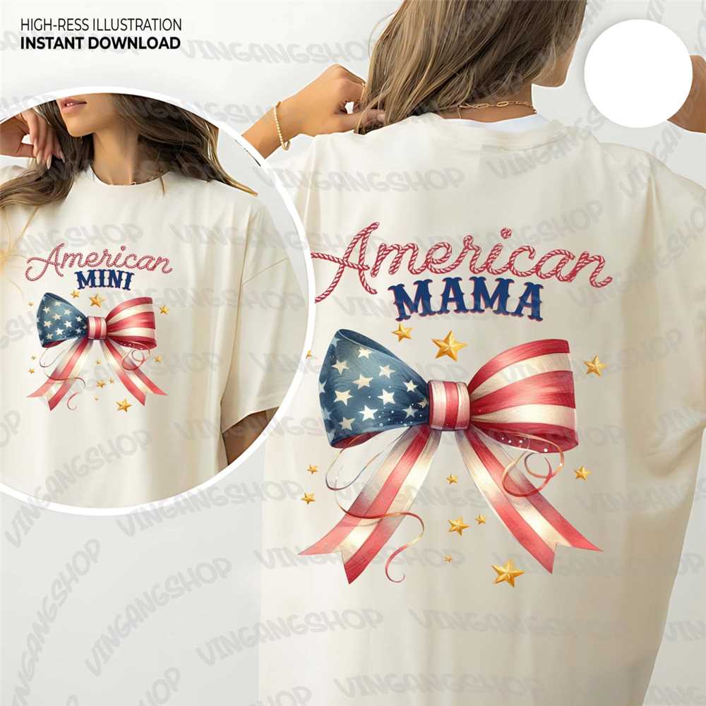 Coquette American Mama Mini Png, 4th Of July Png, 14 | Inspire Uplift