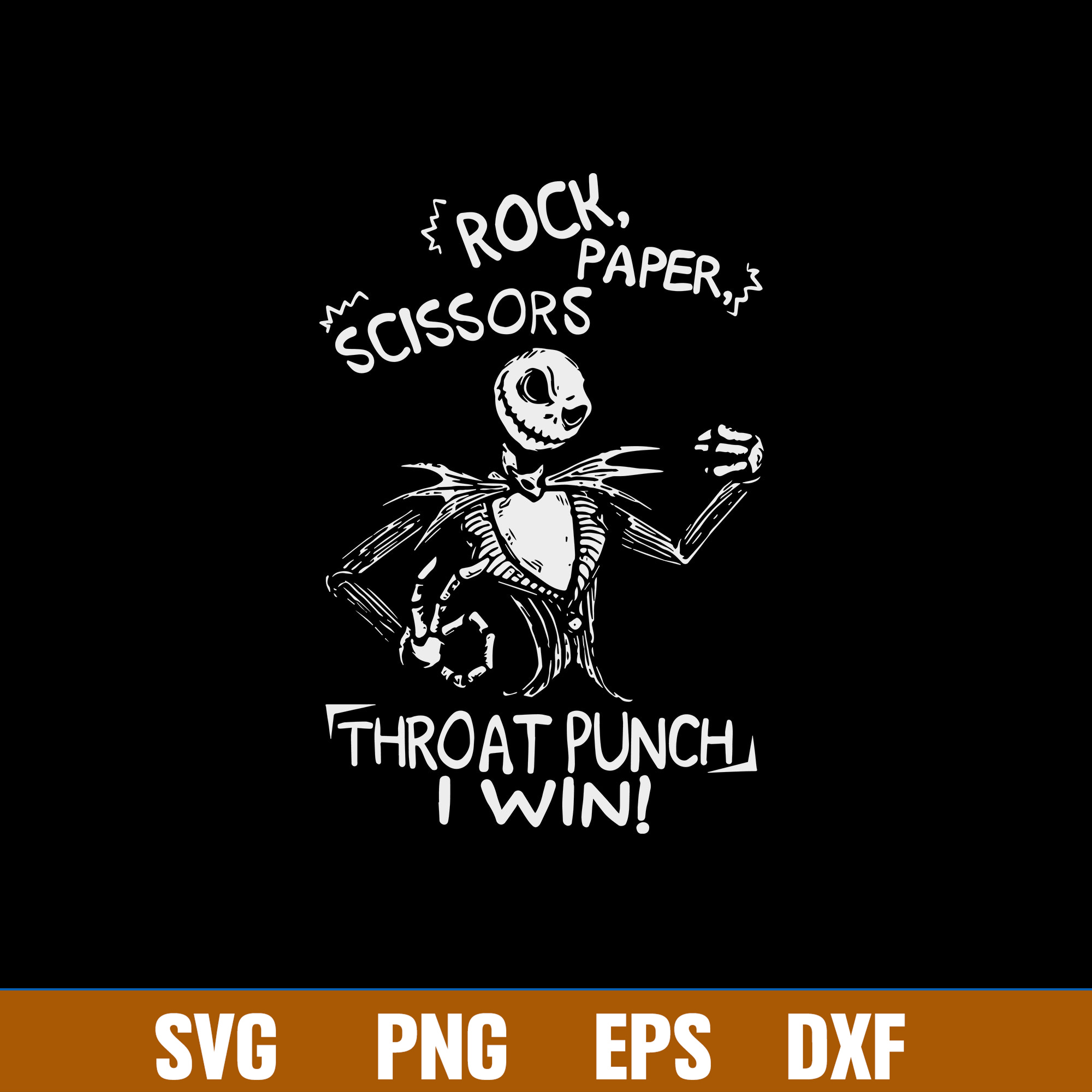 Rock Paper Scissors Throat Punch I Win Svg, Skellington Svg, | Inspire ...