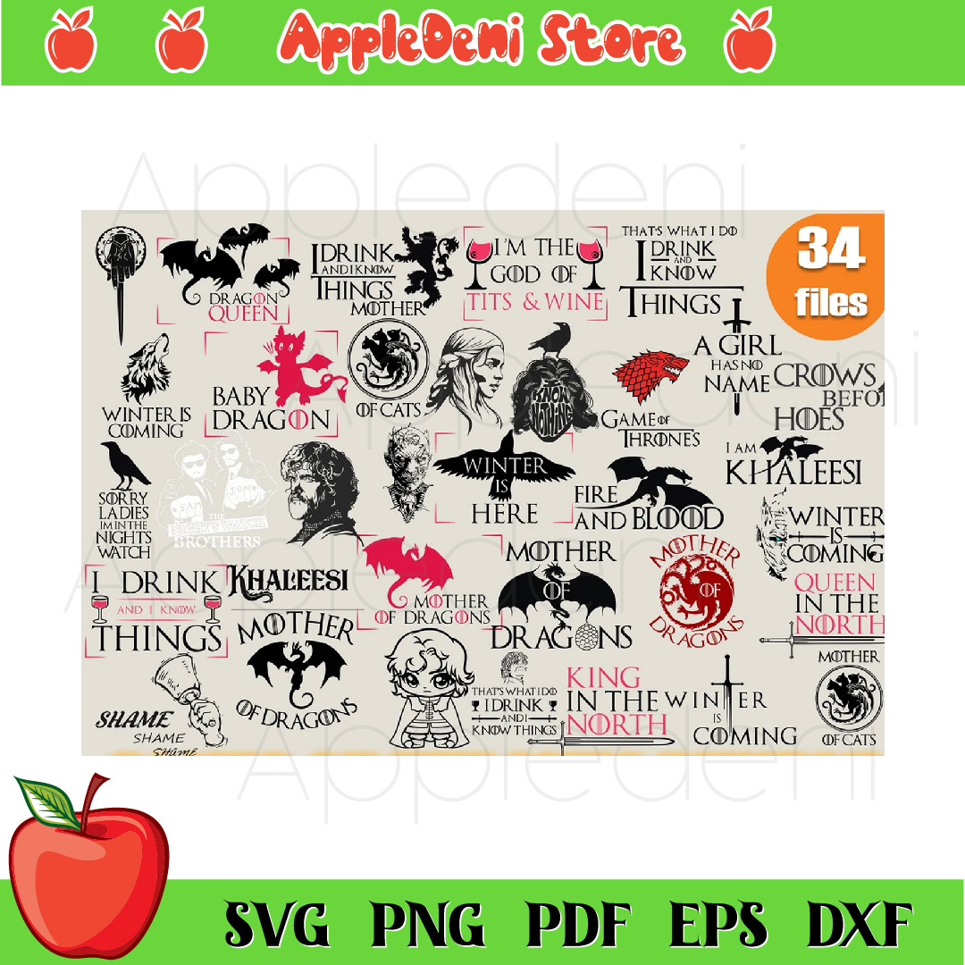 Game Of Thrones Svg Bundle, Game Of Thrones Svg | Inspire Uplift