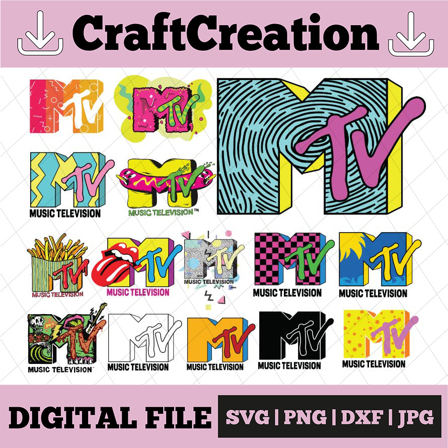 MTV Bundle SVG, PNG Cricut Ready, Cut Files, Digital Vector | Inspire ...