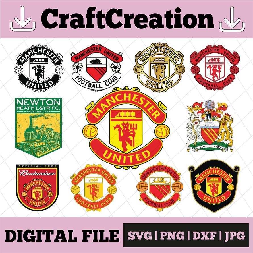 Manchester United Sticker Png Bundle, Digital File,PNG desig Inspire