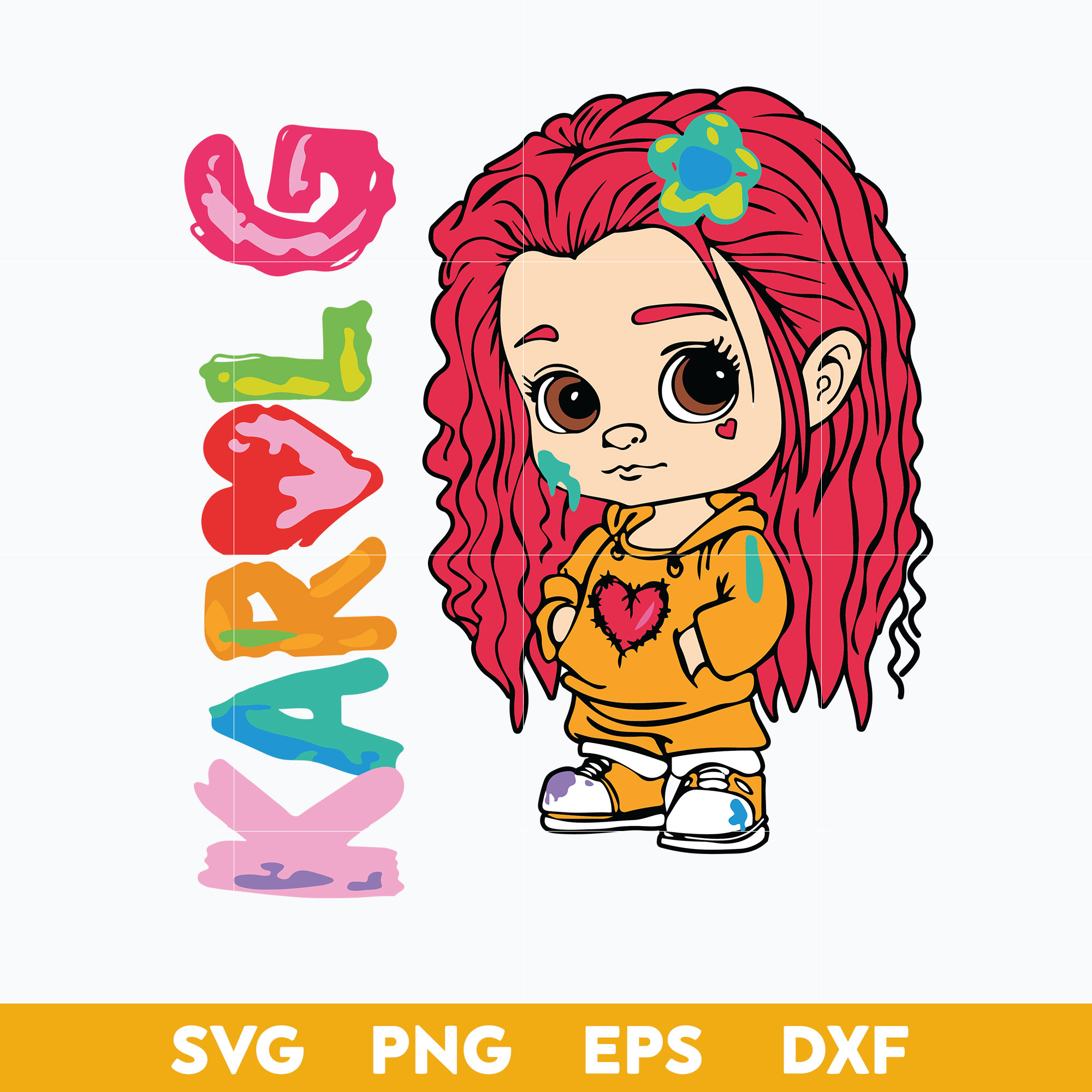 Baby Karol G Svg, Karol G Svg, La Bichota Svg, Karol G Red H Inspire