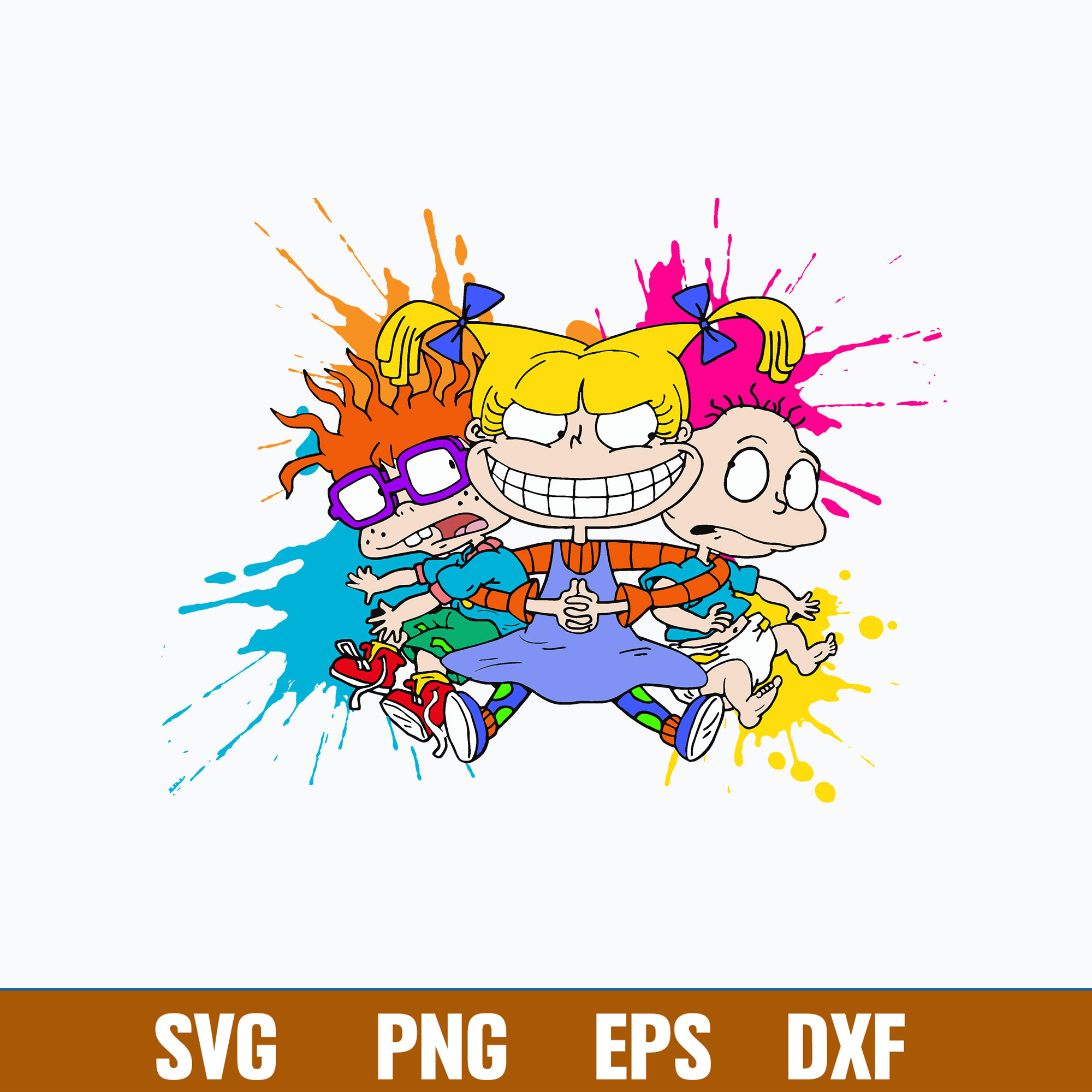 Rugrats Svg, Colorful Rugrats Svg, Png Dxf Eps Digital File Inspire Uplift