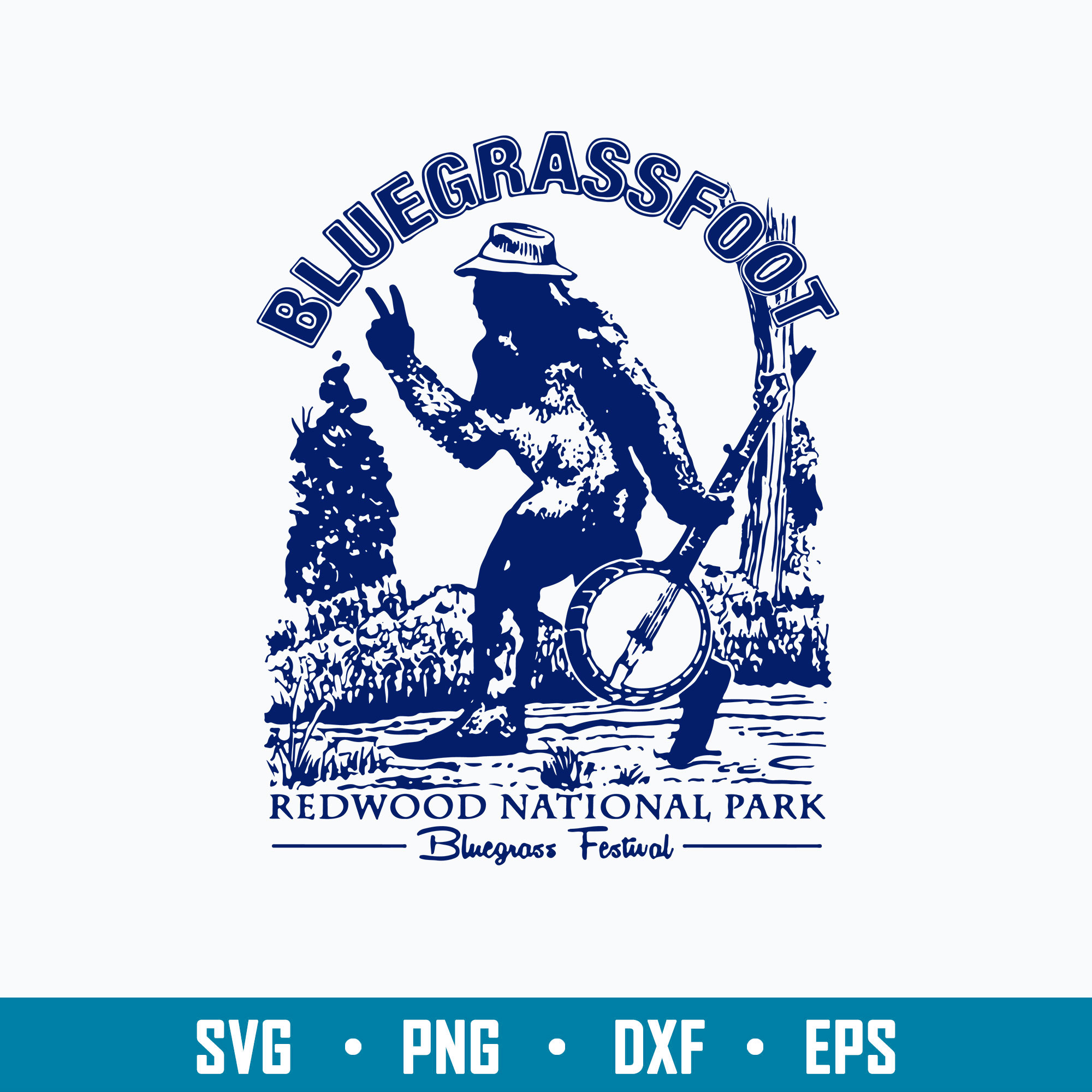 Bluegrassfoot Bluegrass Banjo Folk Svg, Bluegrass Svg, Png D - Inspire ...