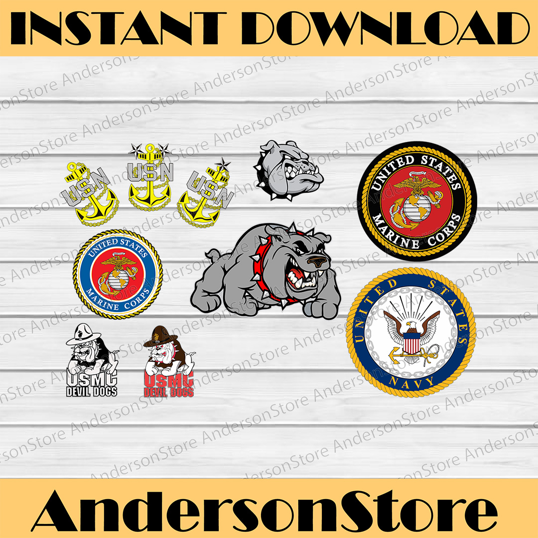 USMC, USN Navy Anchor, US Navy Anchor, USN Anchor - svg, png - Inspire ...