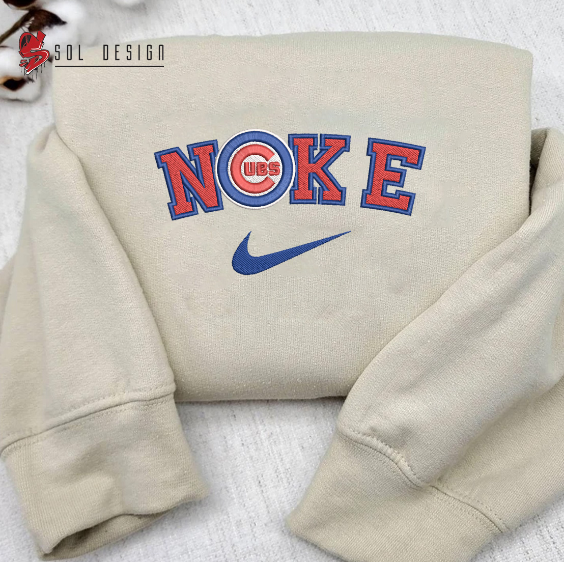 Chicago Cubs Embroidered Sweatshirt, MLB Embroidered Sweater Inspire Uplift