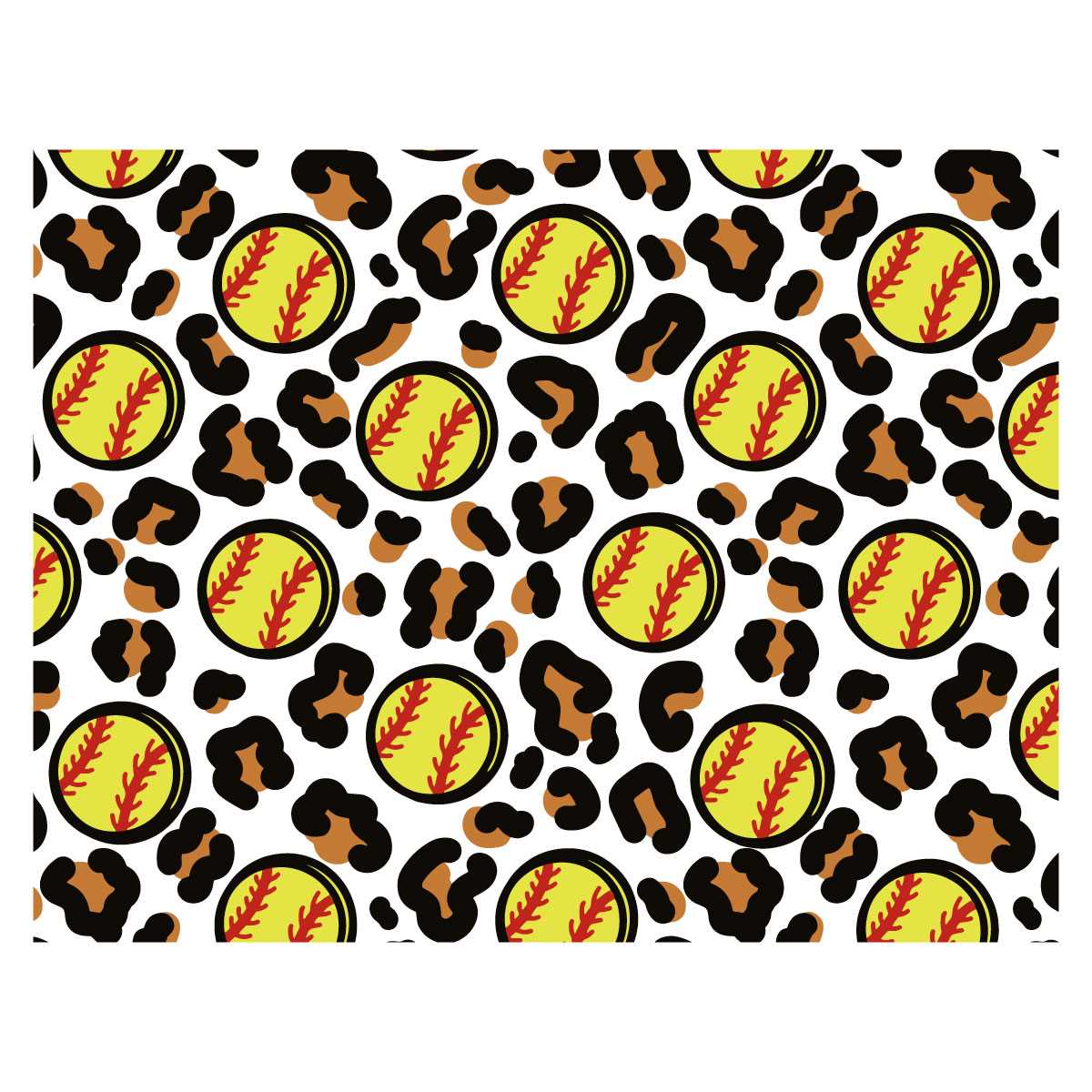 Seamless Softball Leopard Svg, Cheetah Svg, Background Svg, Inspire
