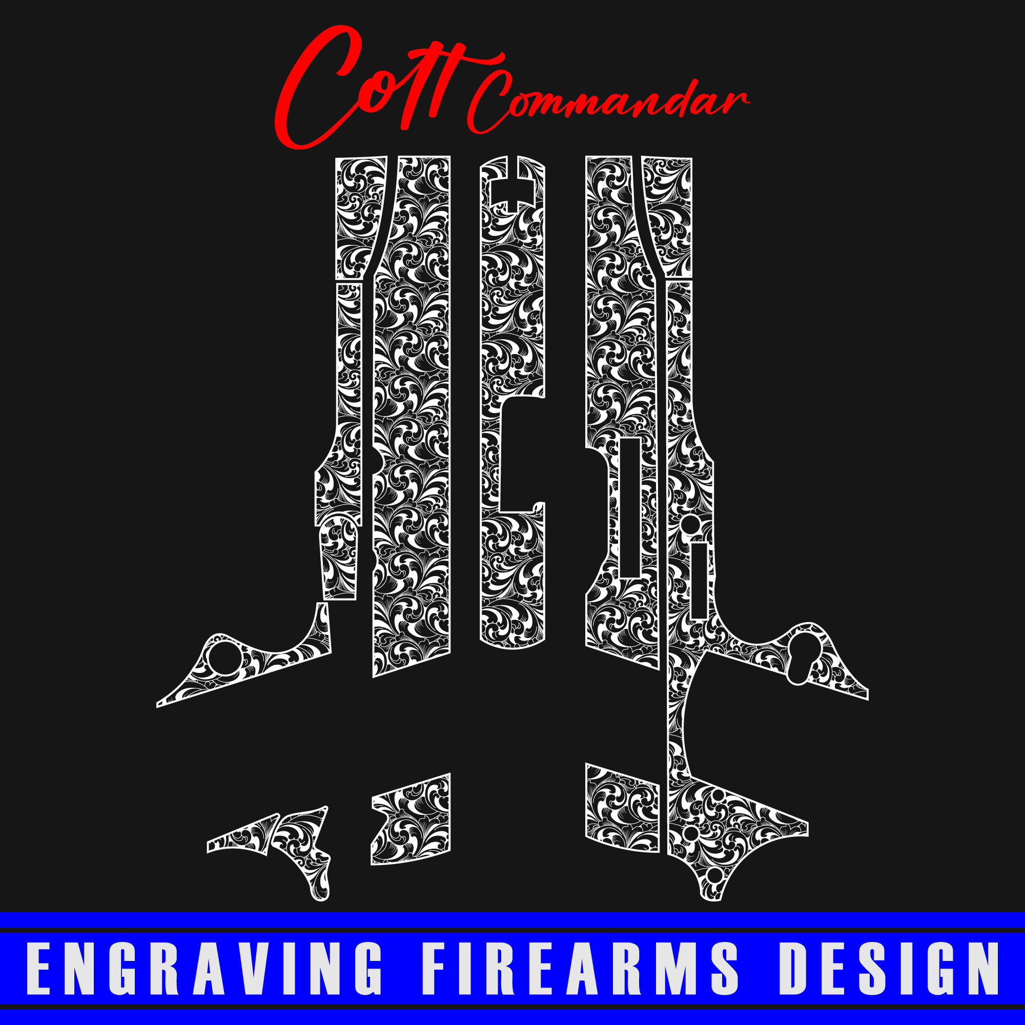 Engraving Firearms Design Colt Commander Scroll Work Design | Inspire