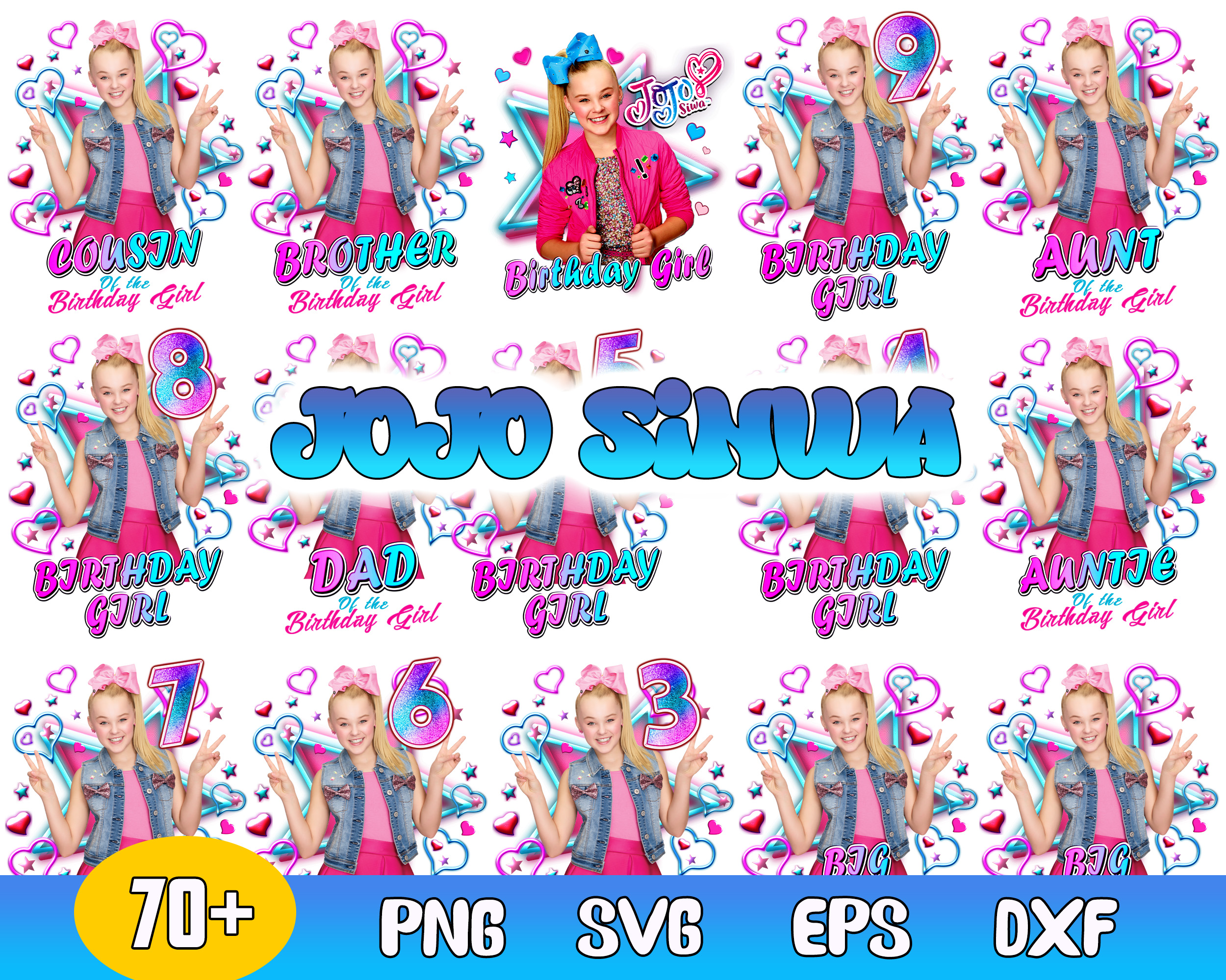 Sinwa Icon Jojo Sinwa Bundle Svg, Jojo Sinwa Birthday Svg, Jojo Sinwa F | Inspire ...
