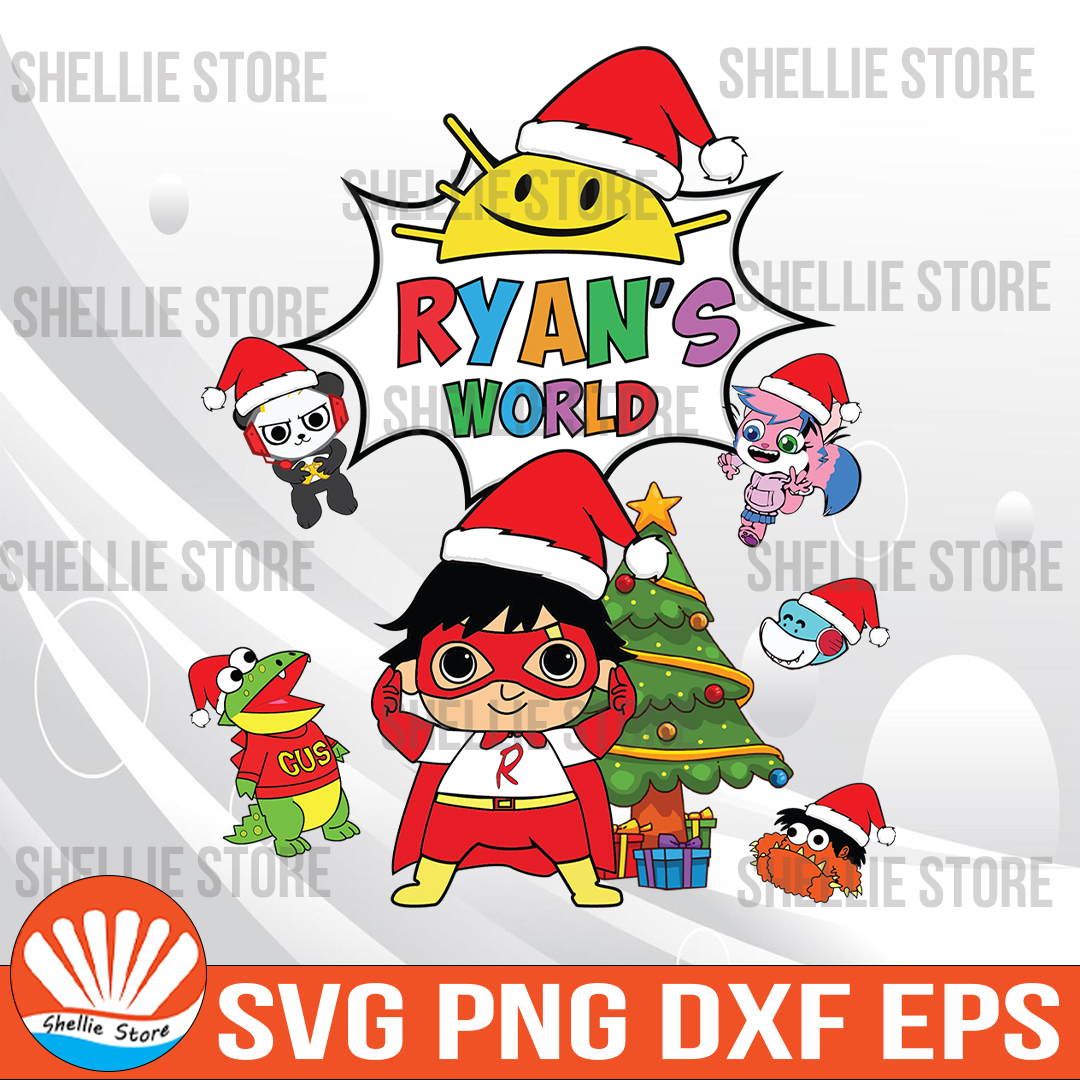 Ryan's world Christmas at the top svg , Cartoon svg, pine t | Inspire ...
