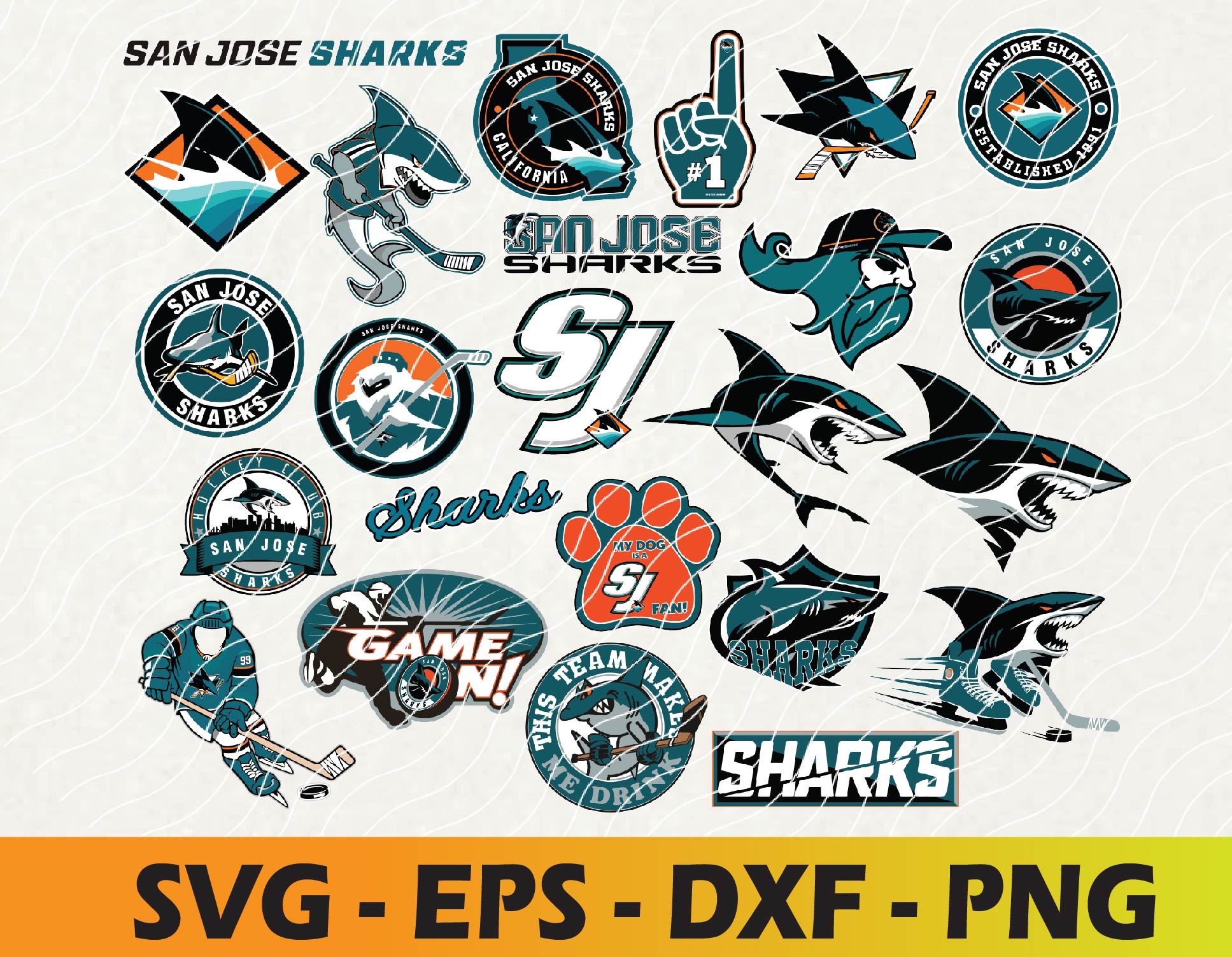 San Jose Sharks Hockey Team Svg, dxf, png, eps, San Jose San - Inspire  Uplift