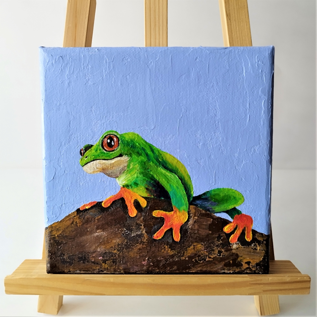 Animal Artwork - Frog Painting on Acrylic | Wall Decor - Inspire Uplift