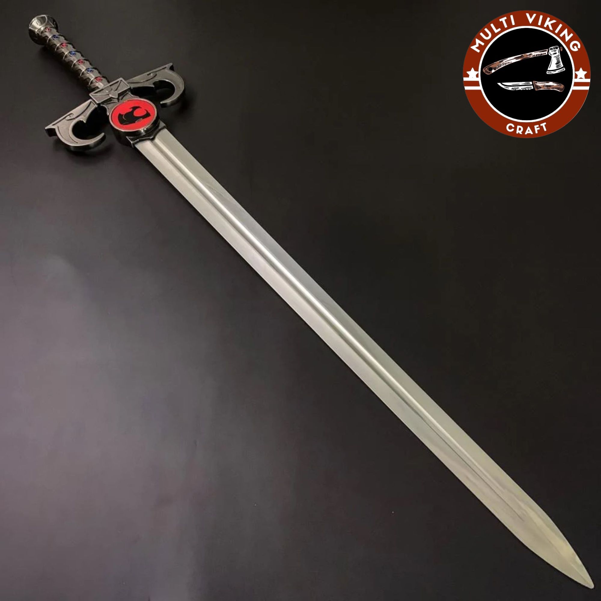 47" ThunderCats Sword Of Omen Lion O Sword New Version w/ Leather Sheath - CUSTOM ENGRAVED