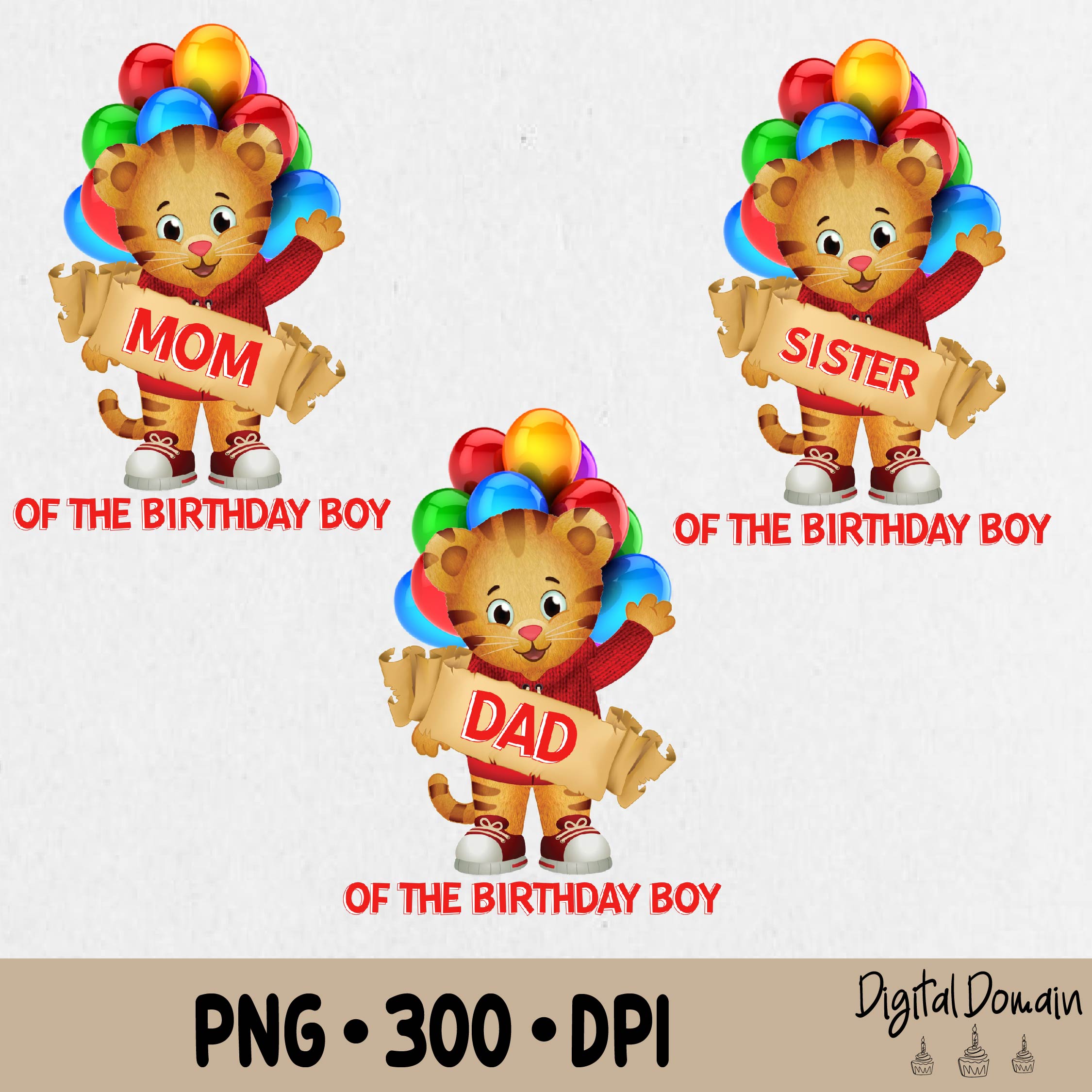 Personalized Daniel Tiger's Birthday Png, Birthday Family Pn - Inspire ...