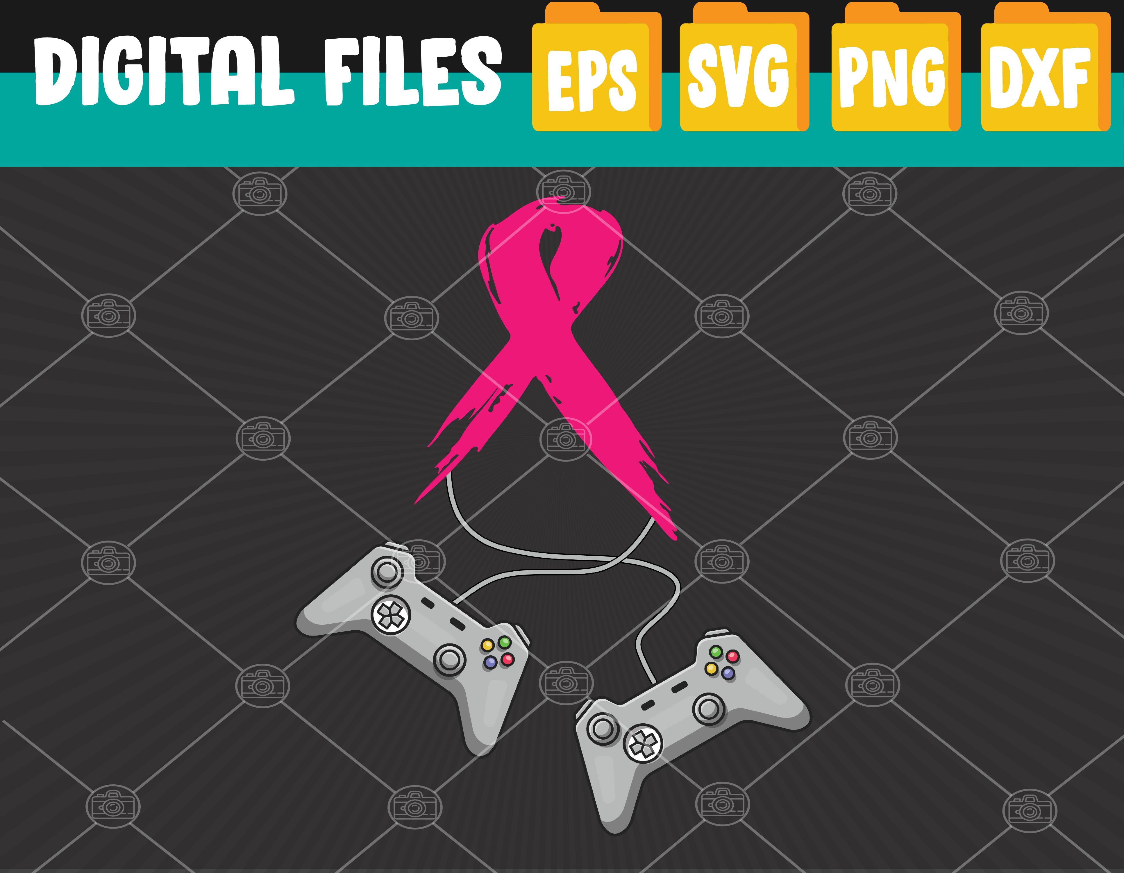 gamer pink ribbon breast cancer awareness video games kids S | Inspire ...