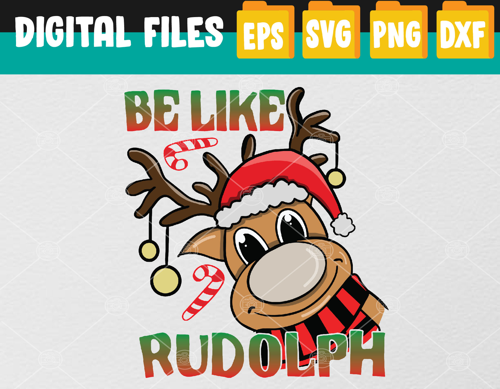 Be Like Rudolph - Matching Family Christmas Reindeer Design | Inspire ...