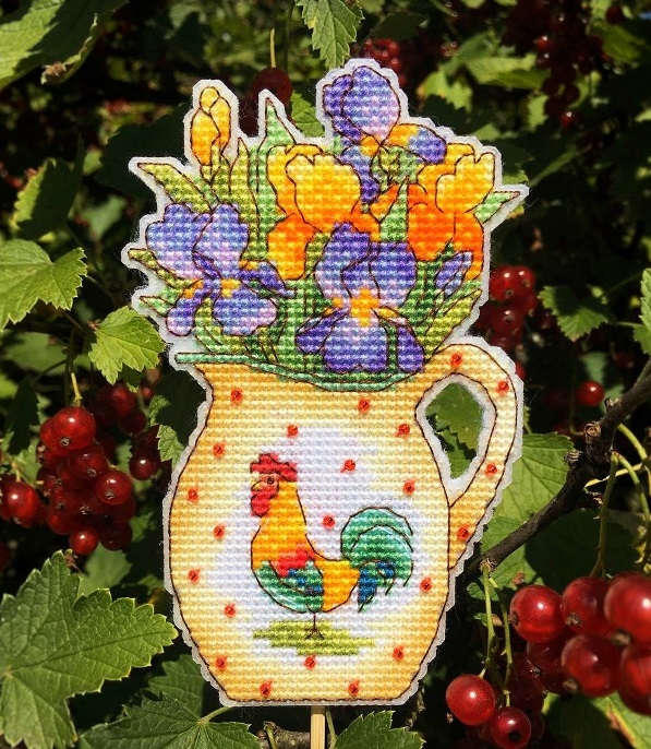 Iris Cross Stitch Pattern Jug Cross Stitch Pattern Inspire Uplift