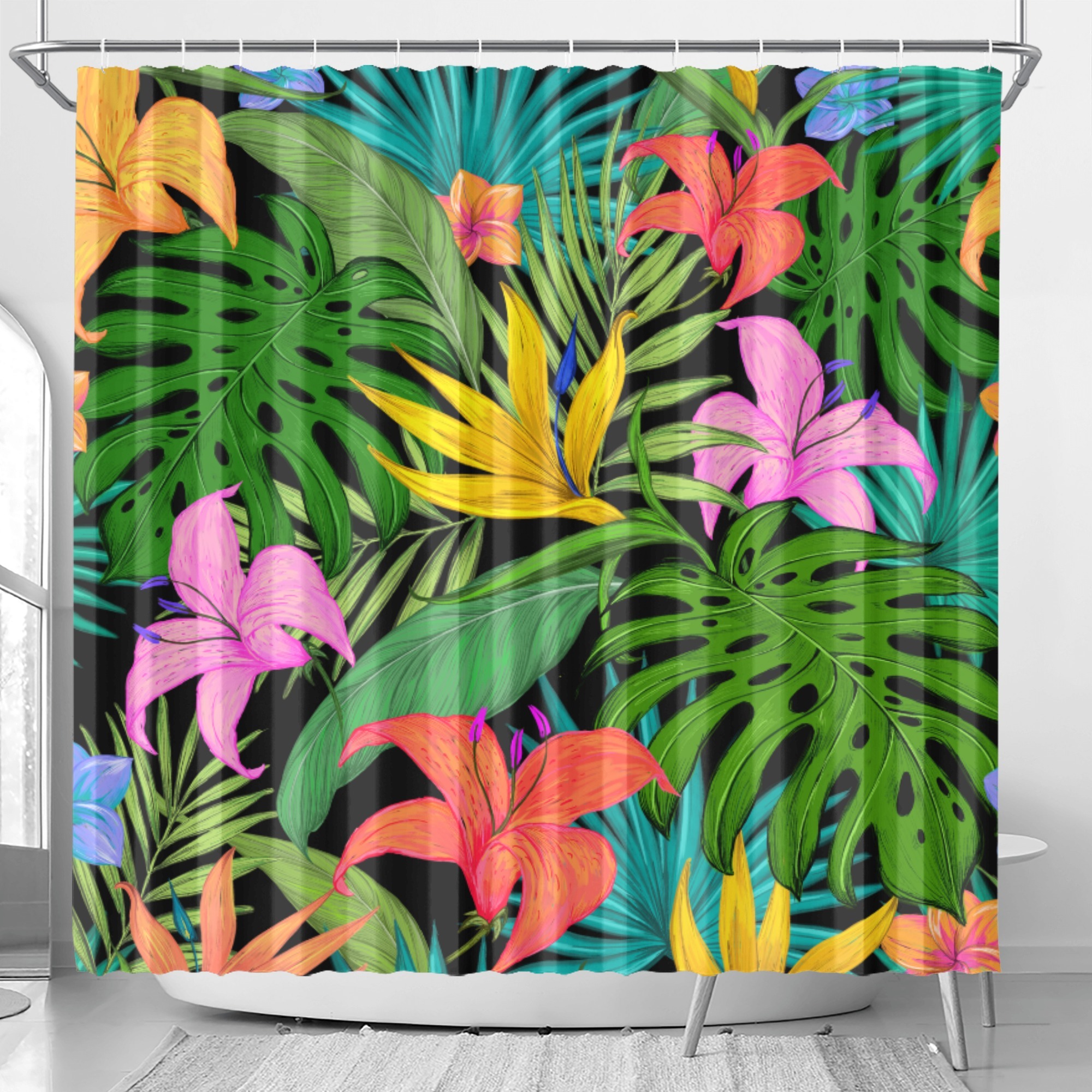 Shower Curtain With flower pattern Inspire Uplift