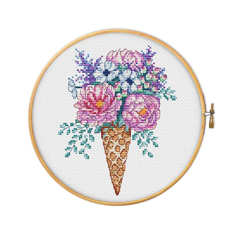 Taste of summer cross stitch pattern | Inspire Uplift