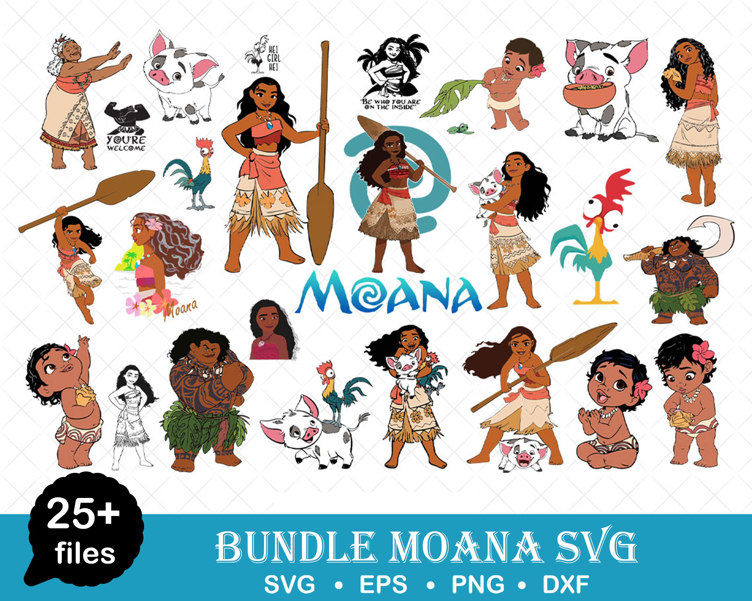 Moana Svg Bundle, Moana Svg, Layered SVG, Cut Files, Cartoon - Inspire