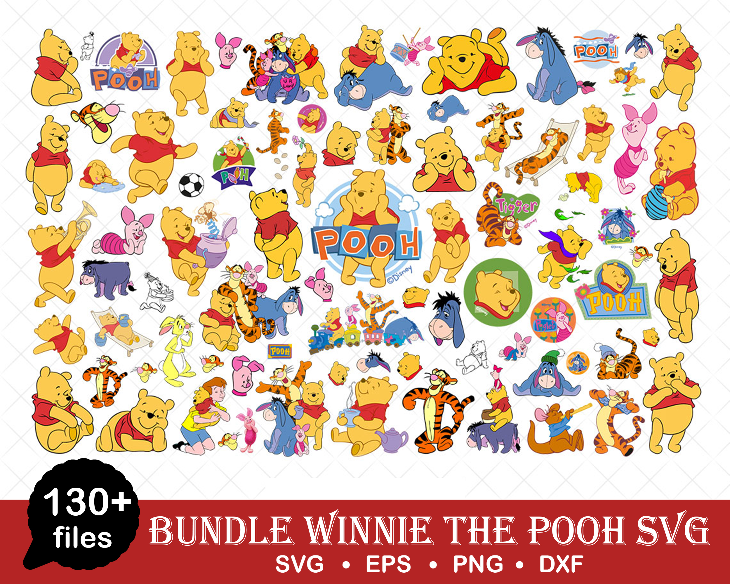 Winnie the Pooh Svg Bundle, Pooh Bear Svg, Pooh Svg, Cartoon | Inspire ...