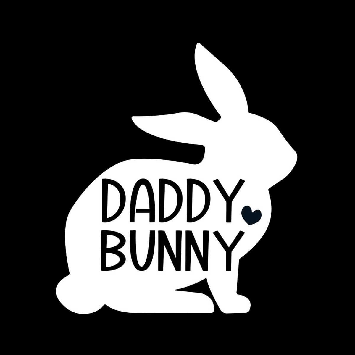 Daddy Bunny Heart Easter Day SVG Silhouette - Inspire Uplift