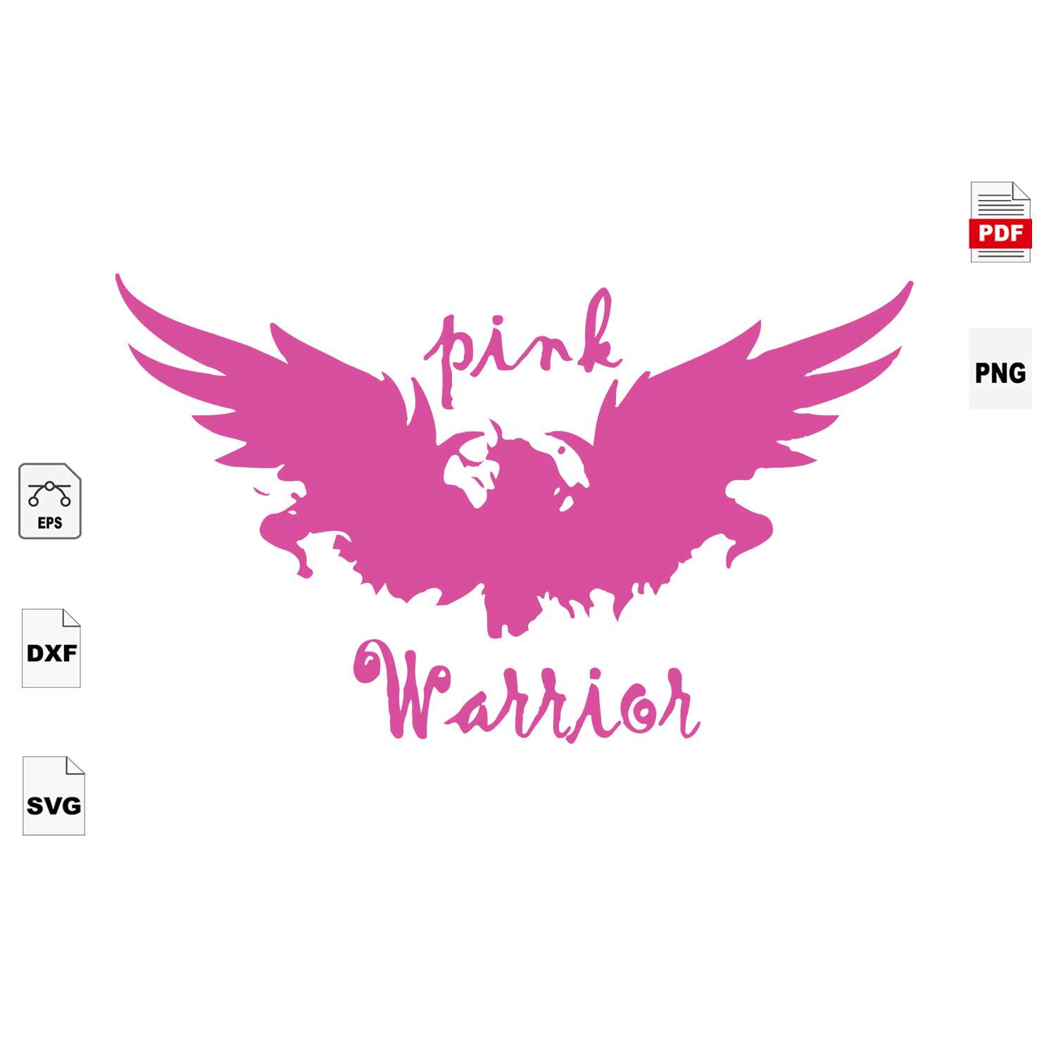 Pink Warrior, Eagle Svg, Breast Cancer Svg, Cancer Awareness Inspire